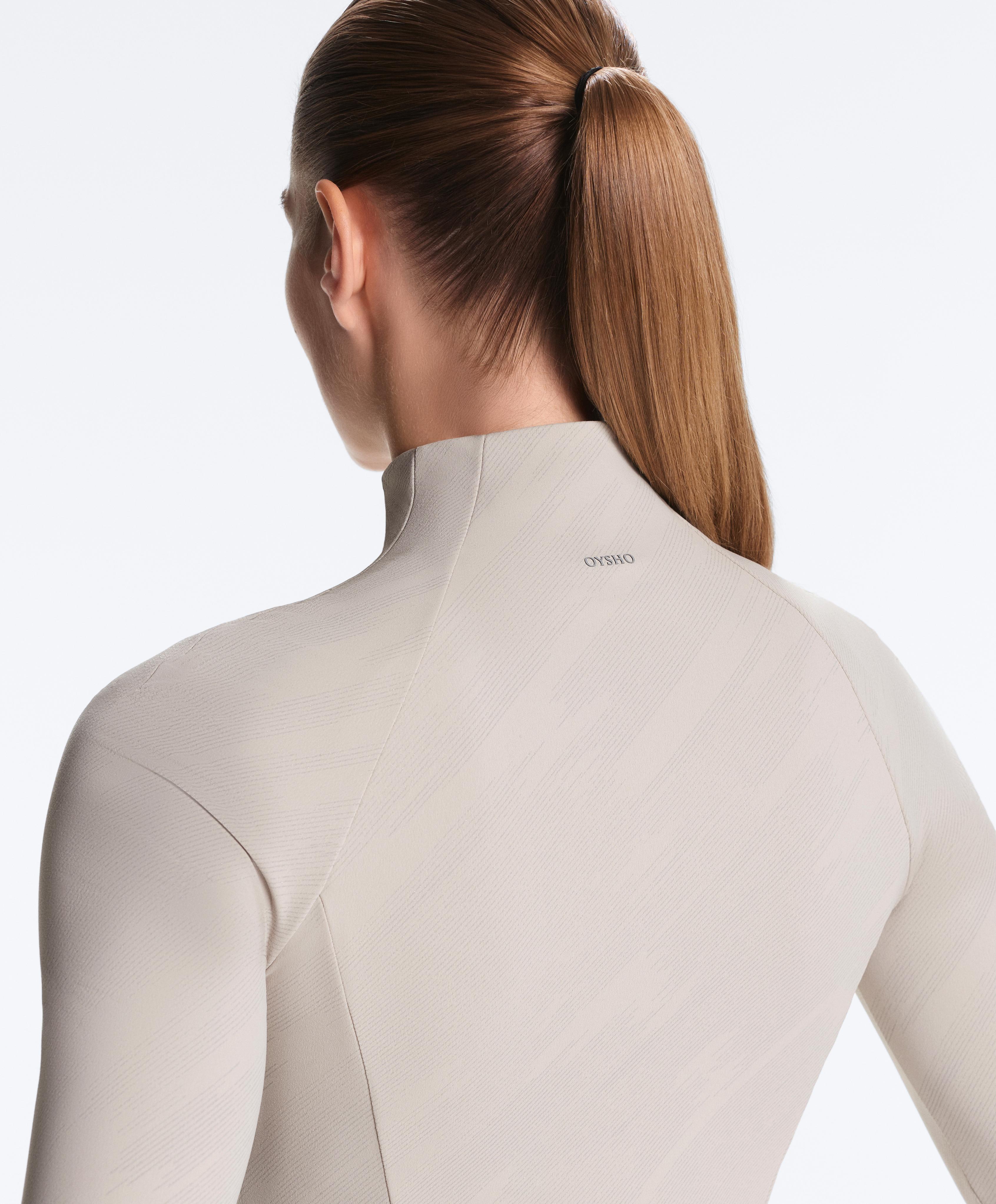 Light warm reflective technical jacket — TAUPE