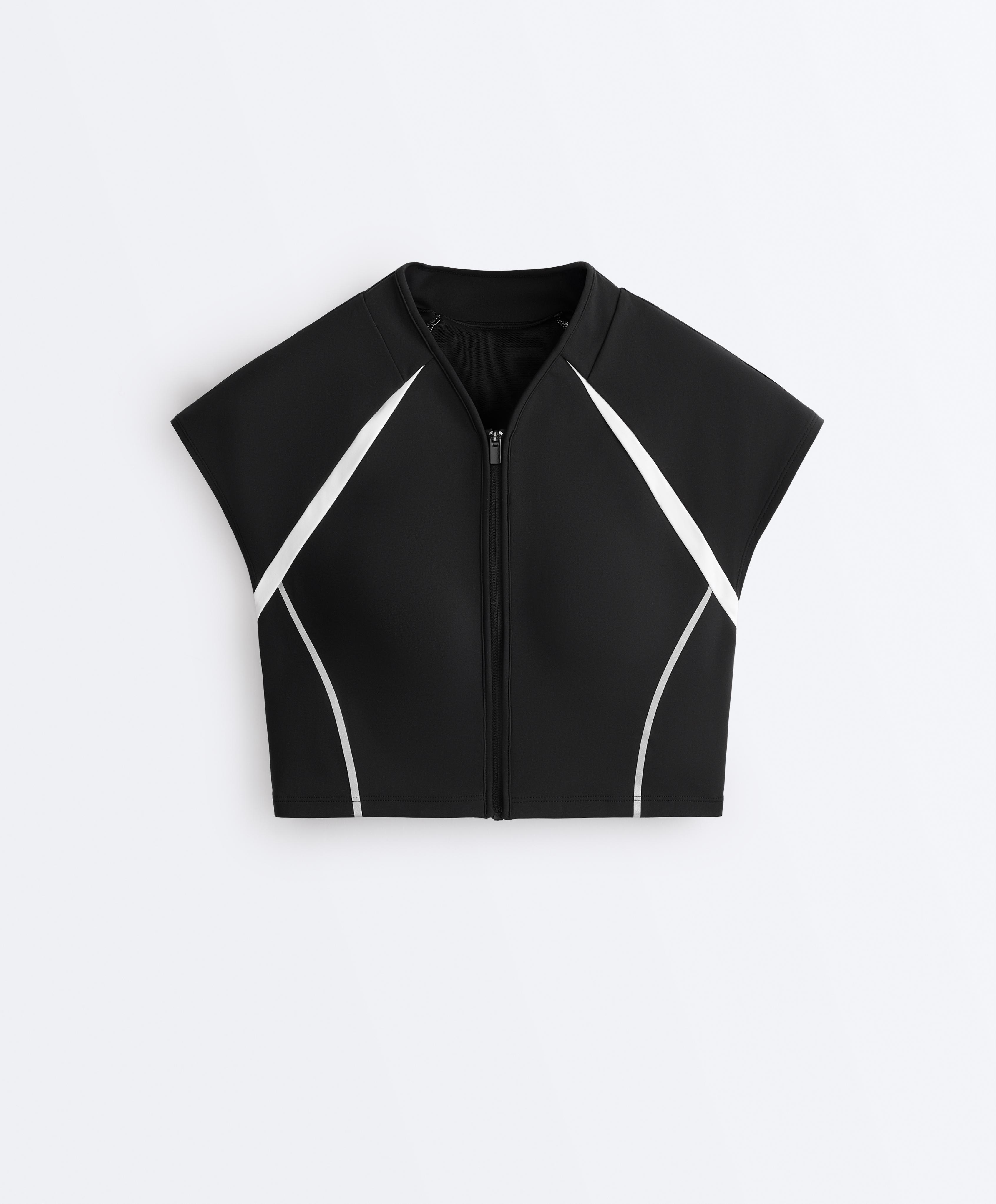 Reflective Compressive Tank top — BLACK