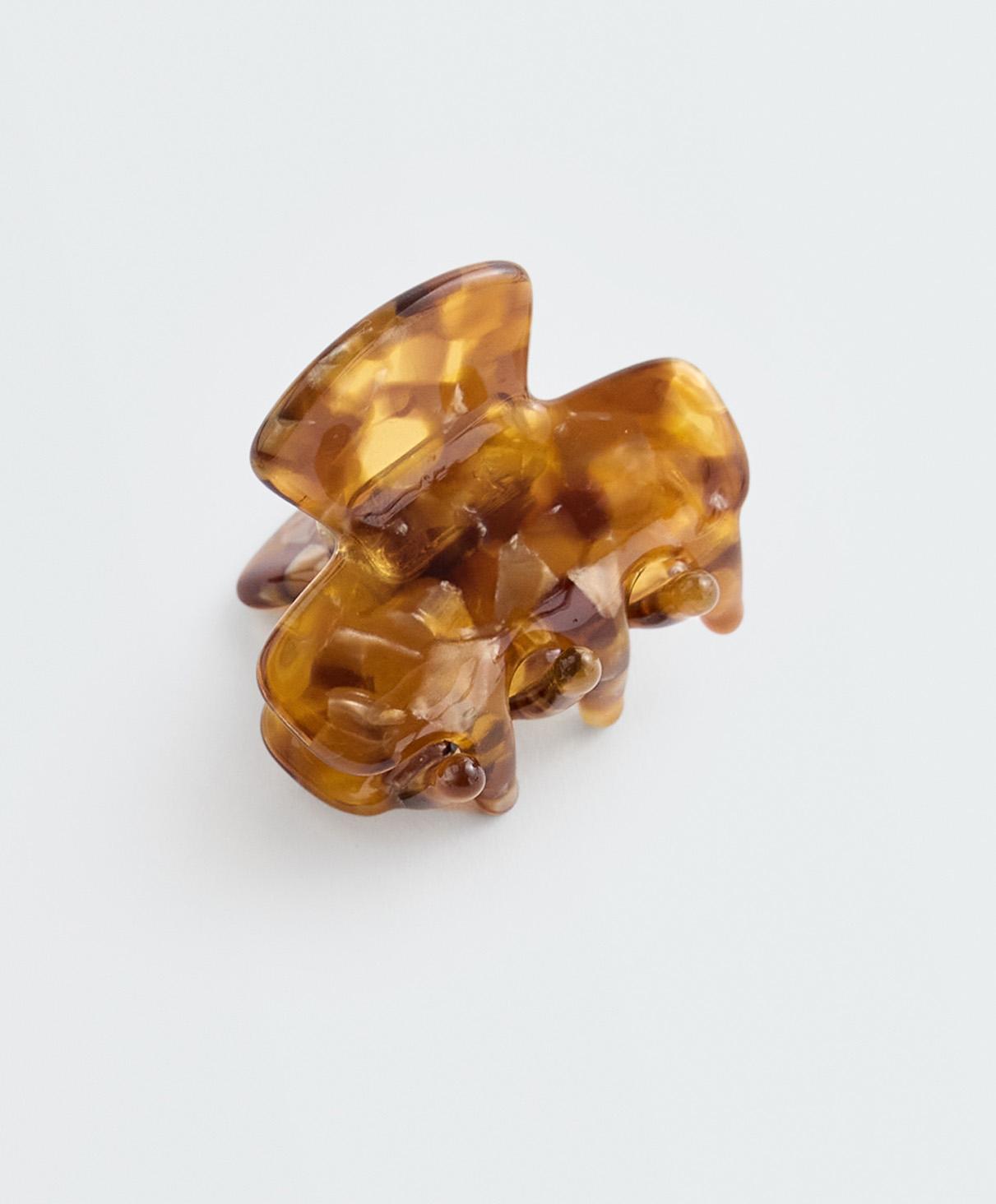 2 mini tortoiseshell hair clips — COPPER