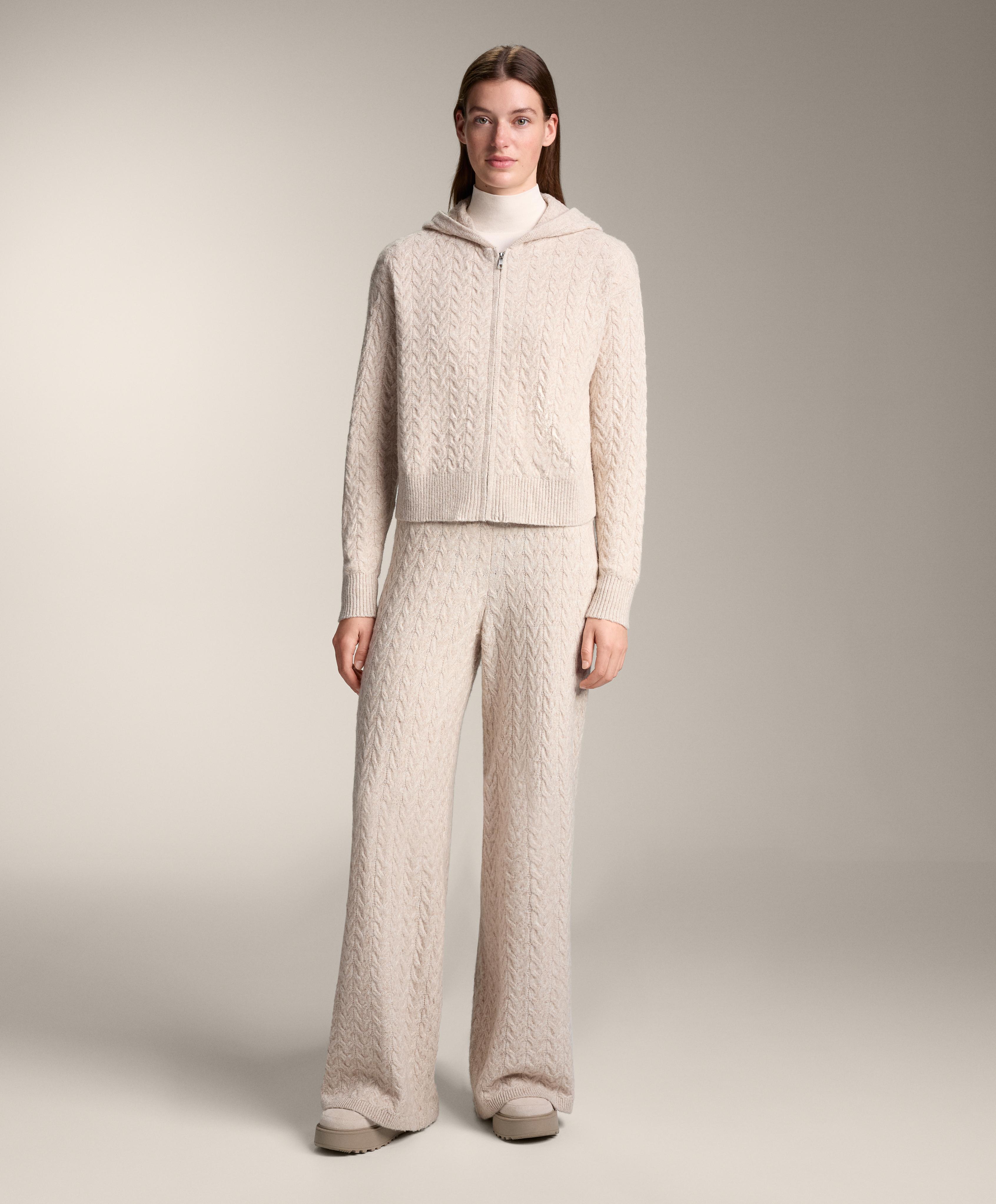 Hooded cable knit jacket - Sale