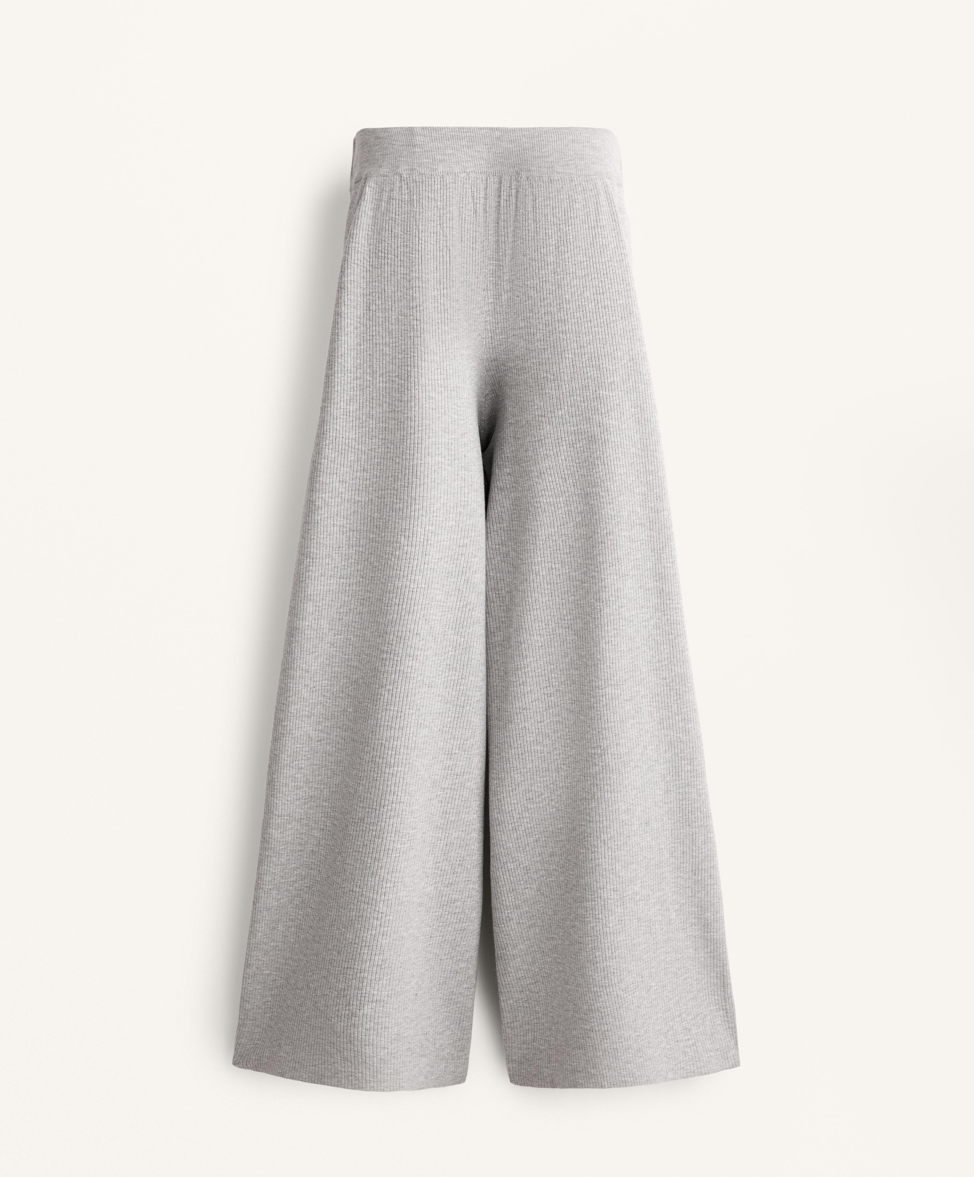 Pantalón ancho punto rib