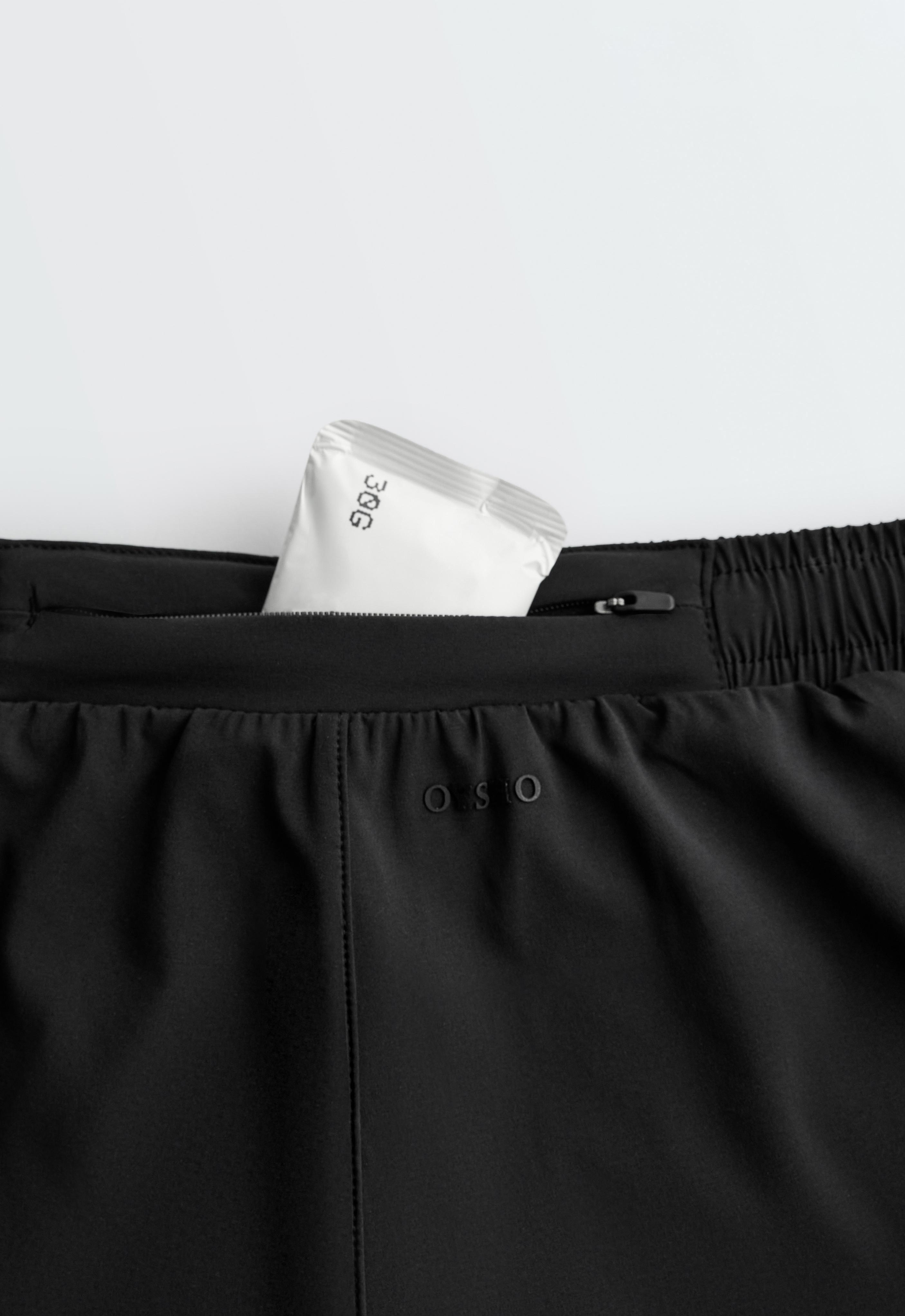6cm mid-rise technical shorts — BLACK