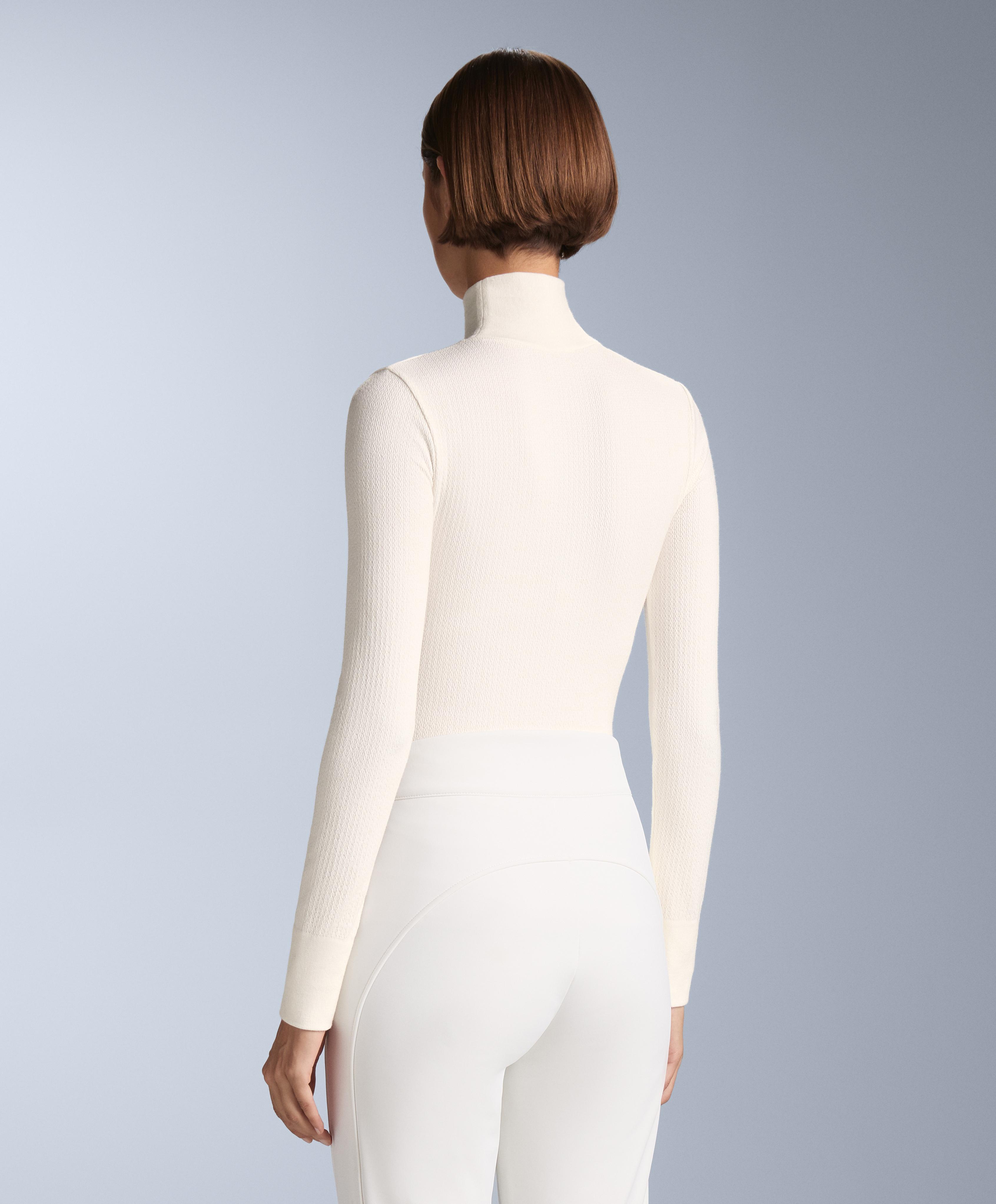 Seamless merino wool base layer T-shirt — PALE ECRU