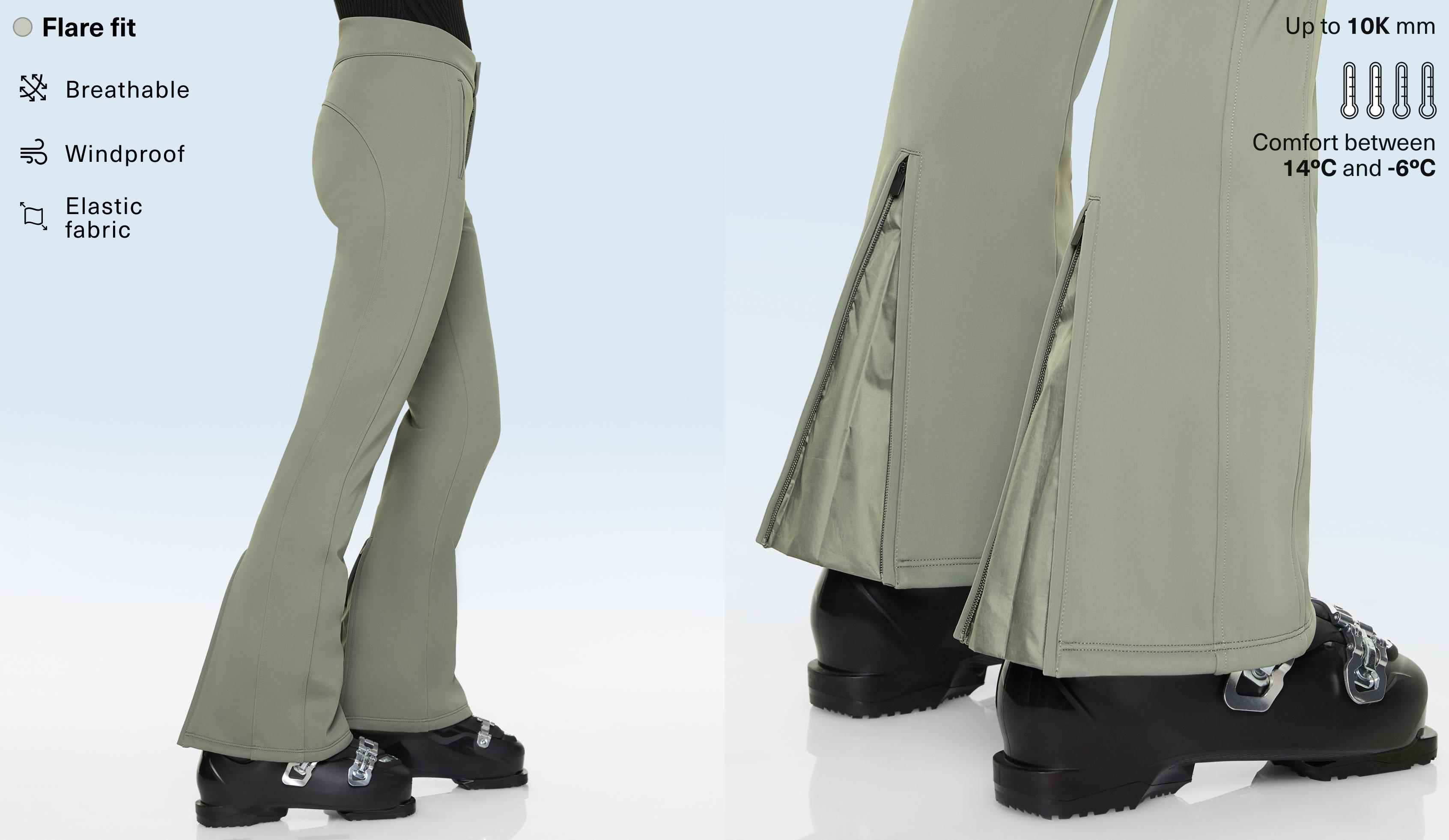 Water-resistant flare stretch SKI trousers - Sale