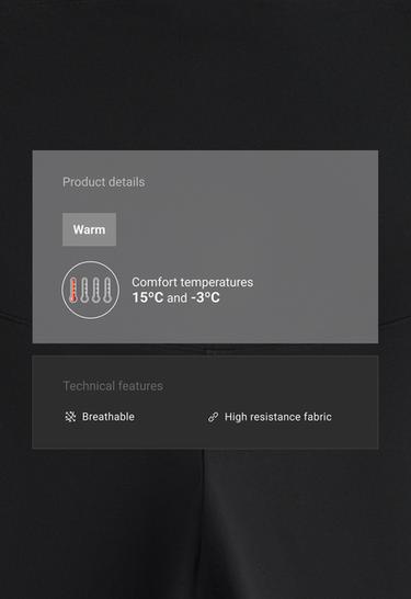 65cm Warm maternity leggings with zips — BLACK 2