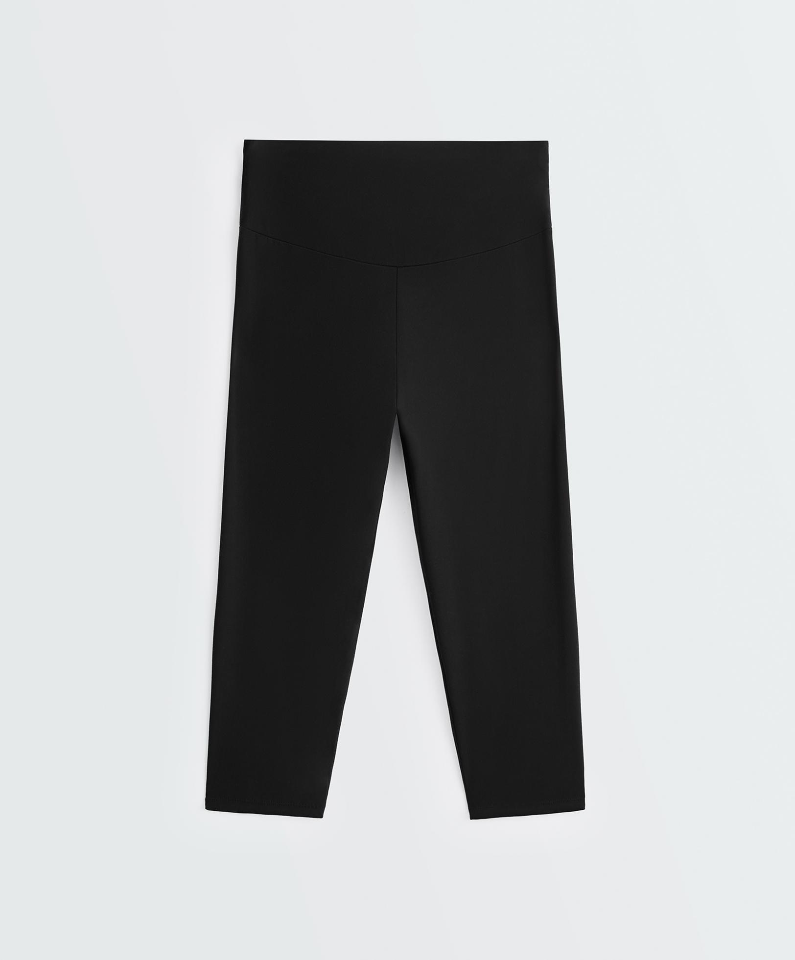 Comfortlux high-rise 40cm knee-length leggings — BLACK