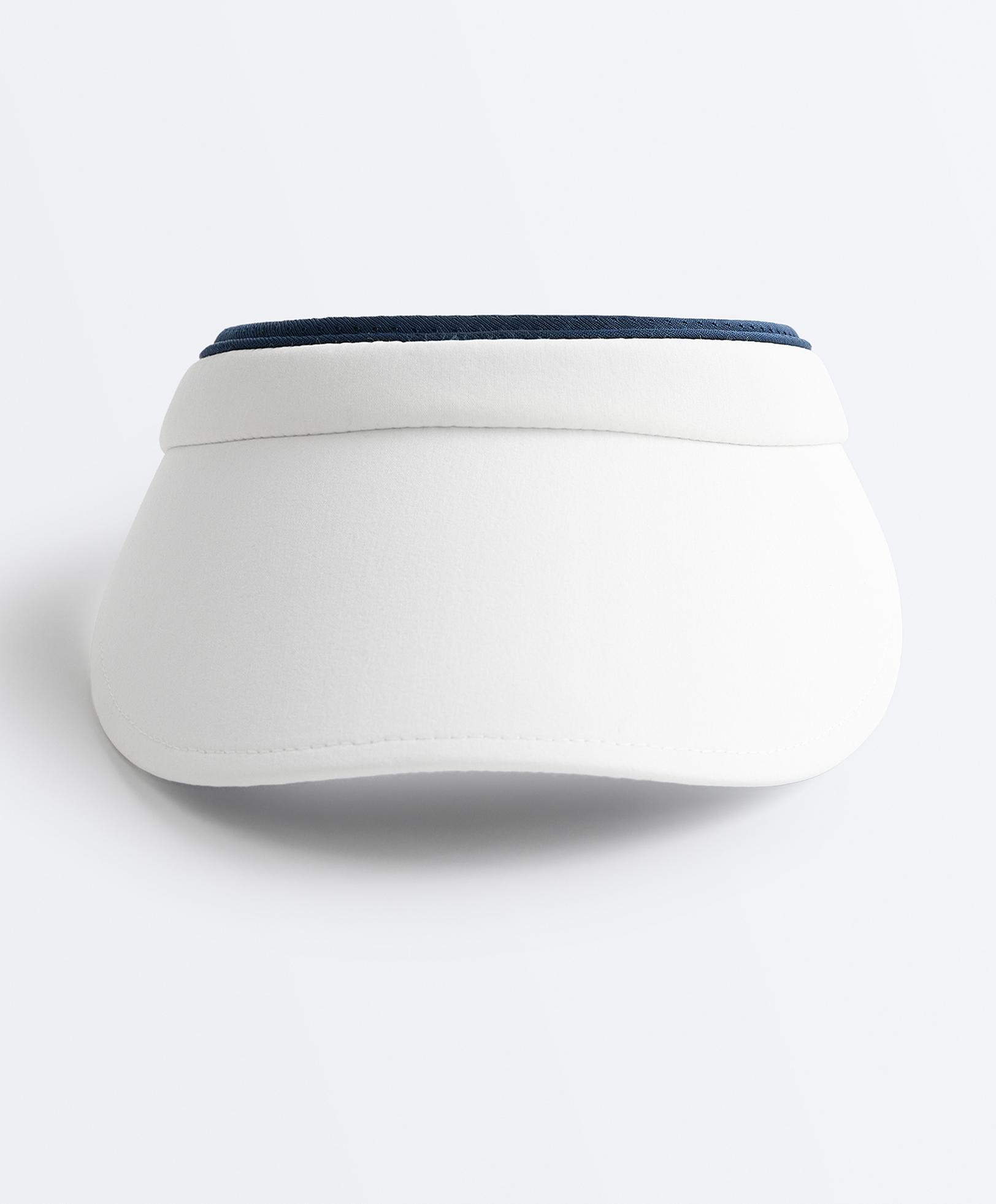Contrast sports visor — WHITE