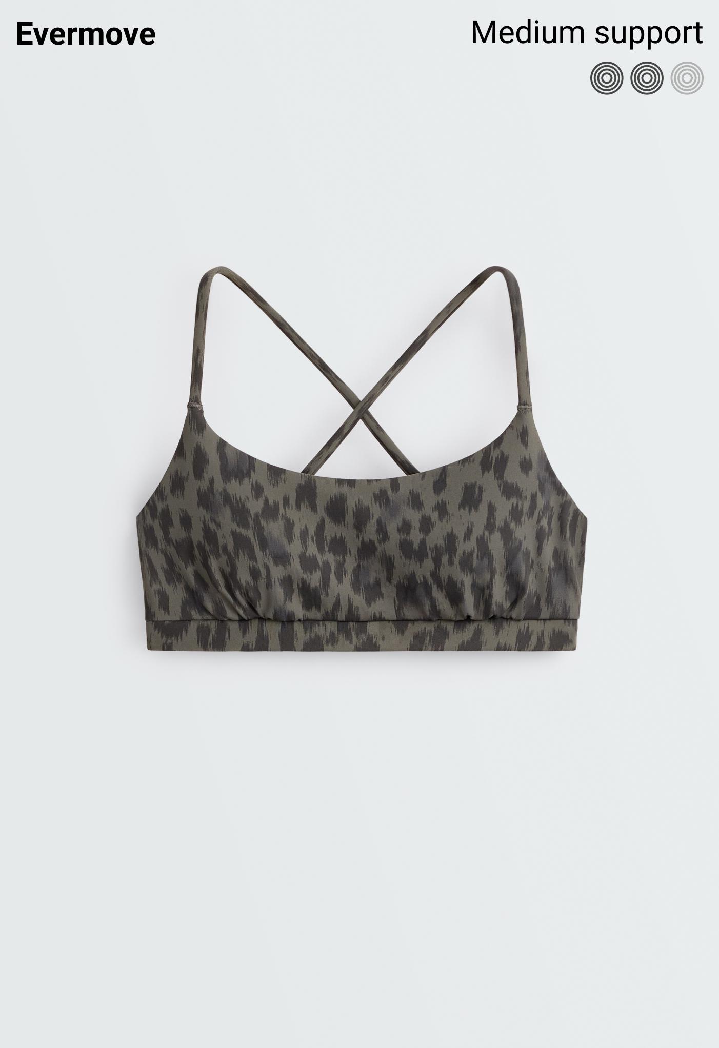 Brassière sport Evermove faible maintien léopard