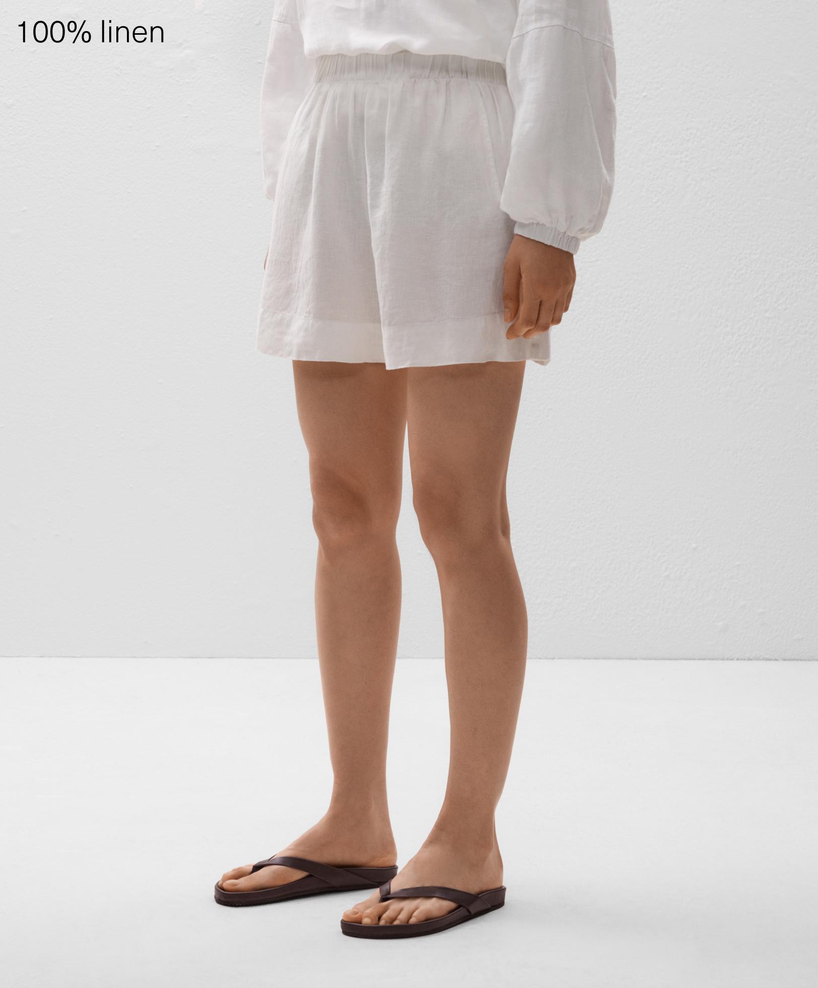 100% linen Bermuda shorts