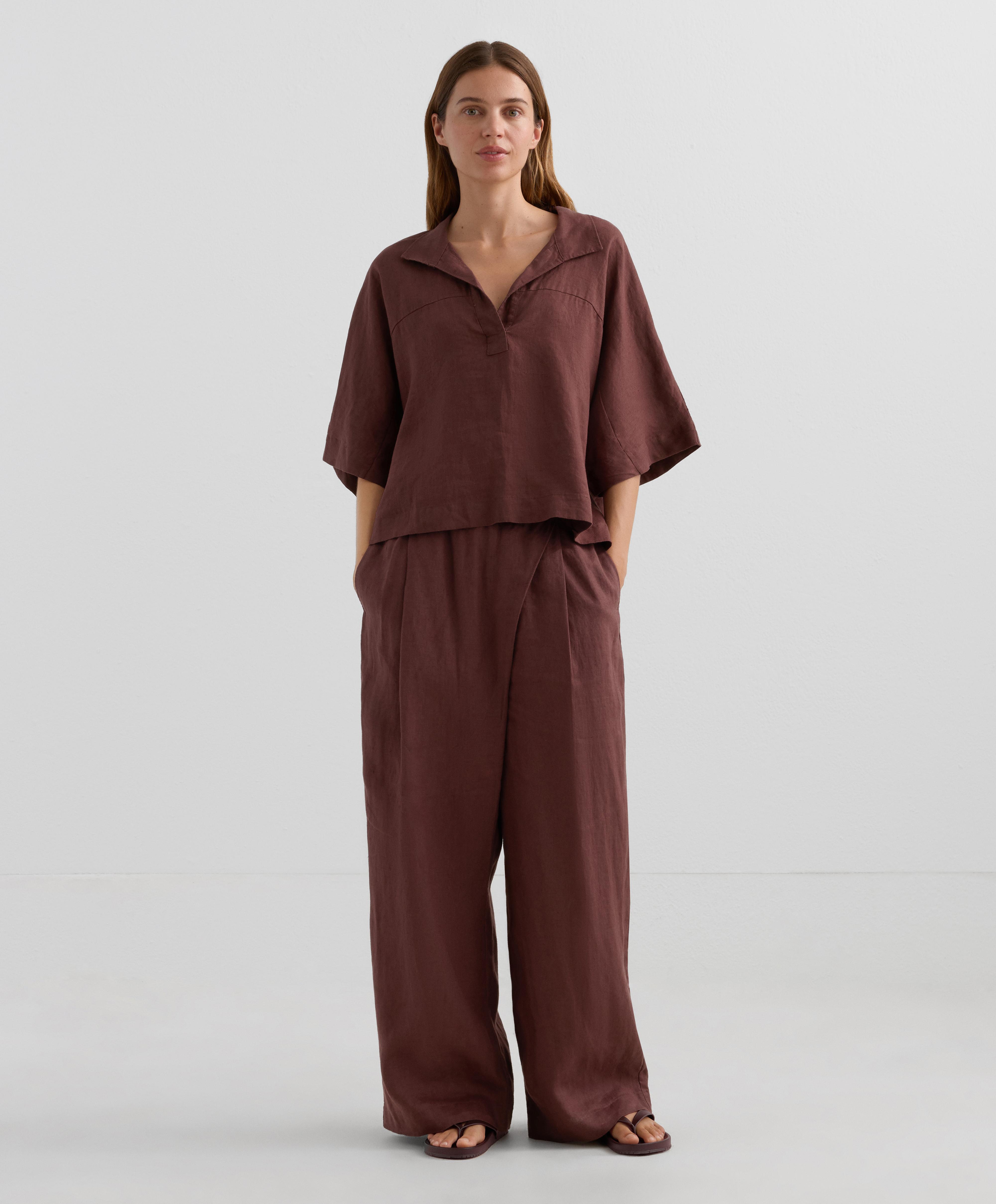 Oversized short sleeve 100% linen shirt Oversized short sleeve 100% linen shirt