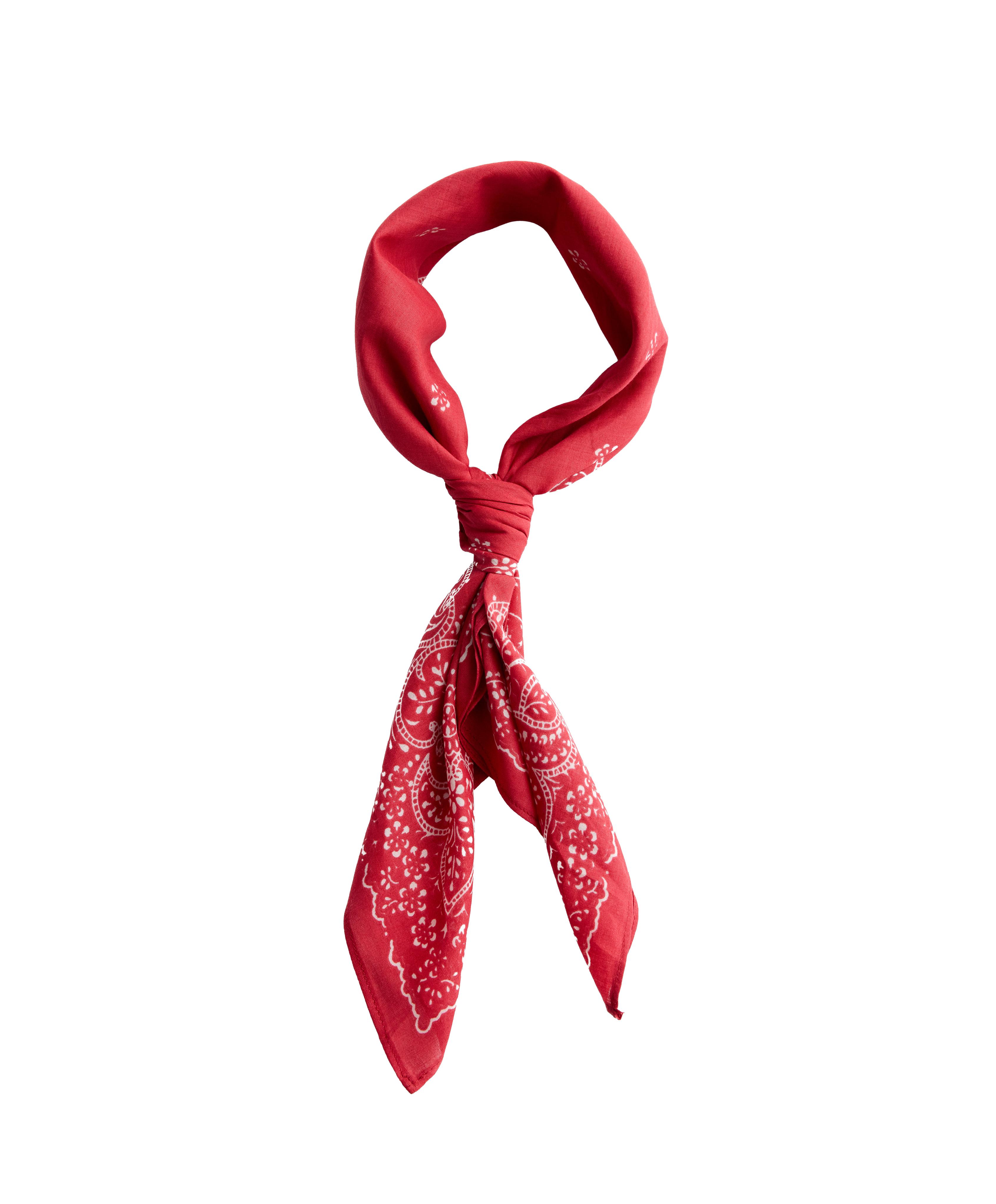 Printed 100% cotton bandana — RED