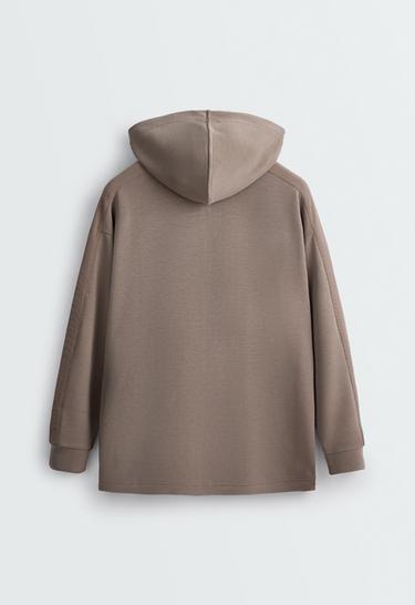 Long jacket with rib details and soft-touch modal — MINK 8