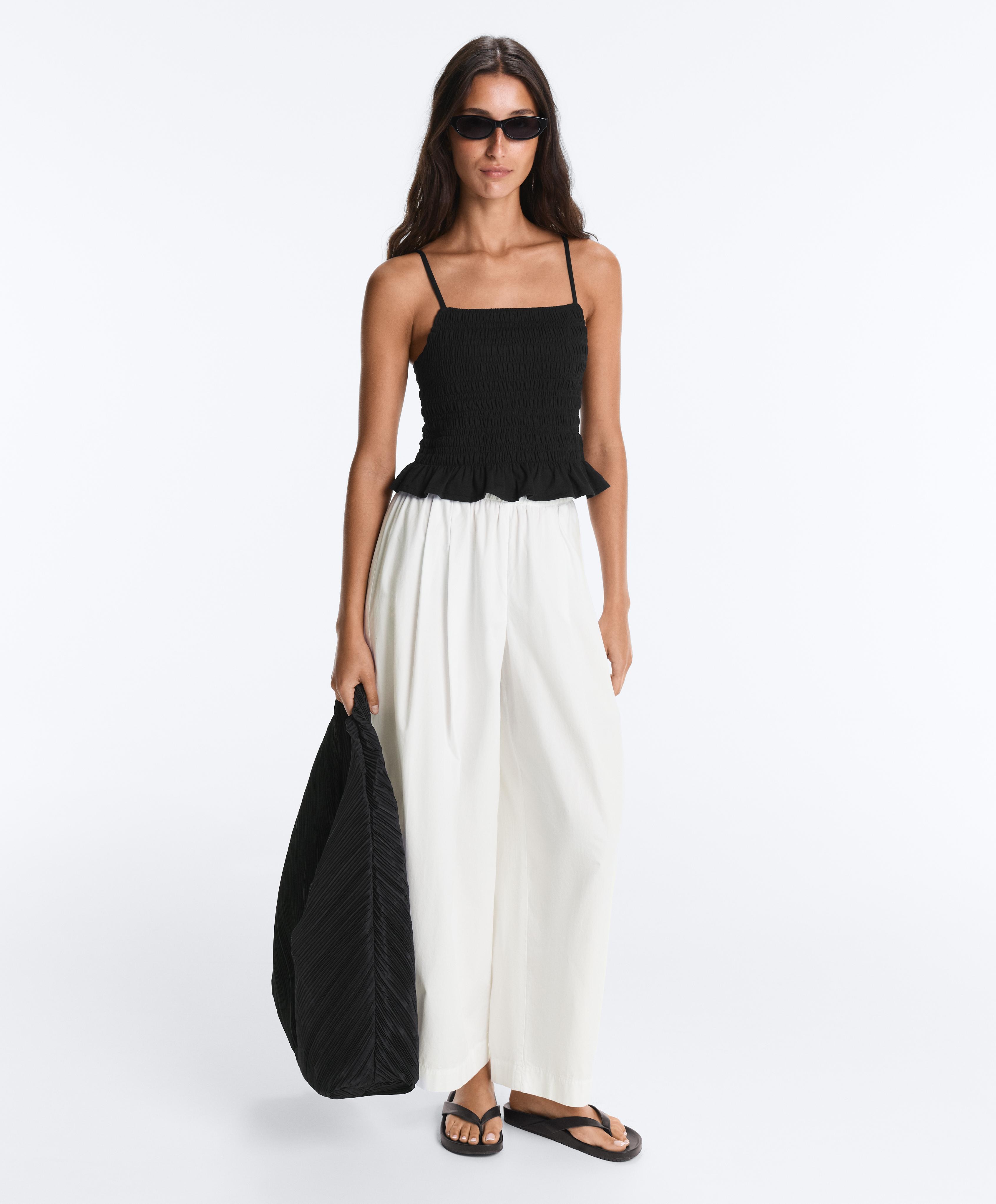Comfortlux smock tank top — BLACK