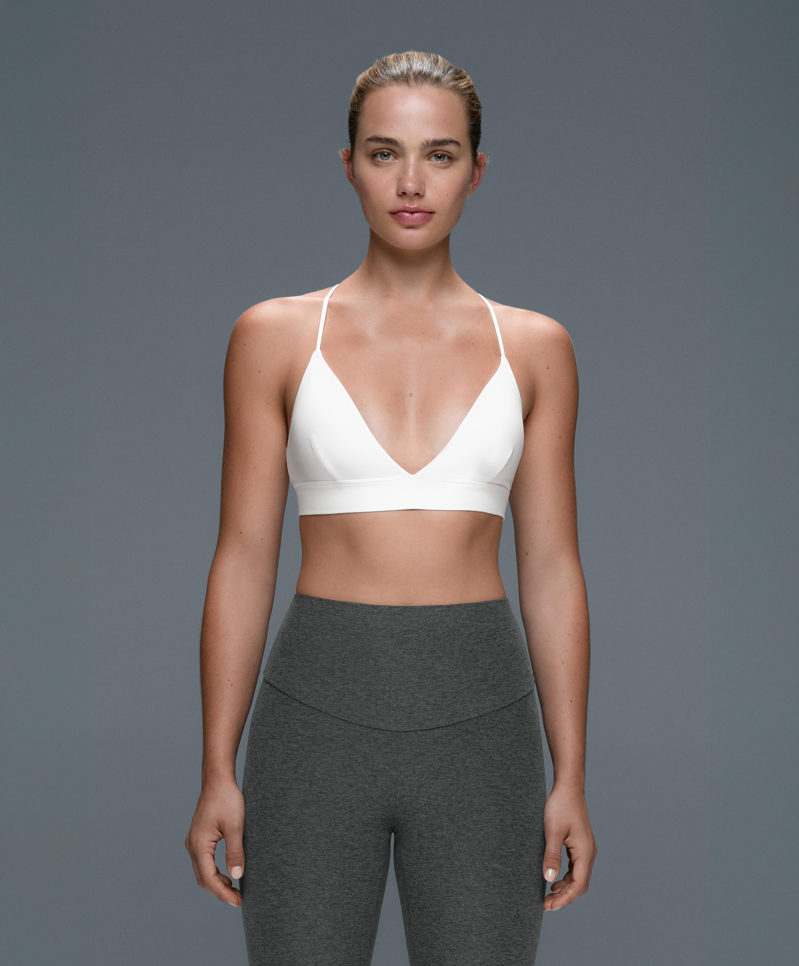Low-support Comfortlux triangle sports bra — WHITE 