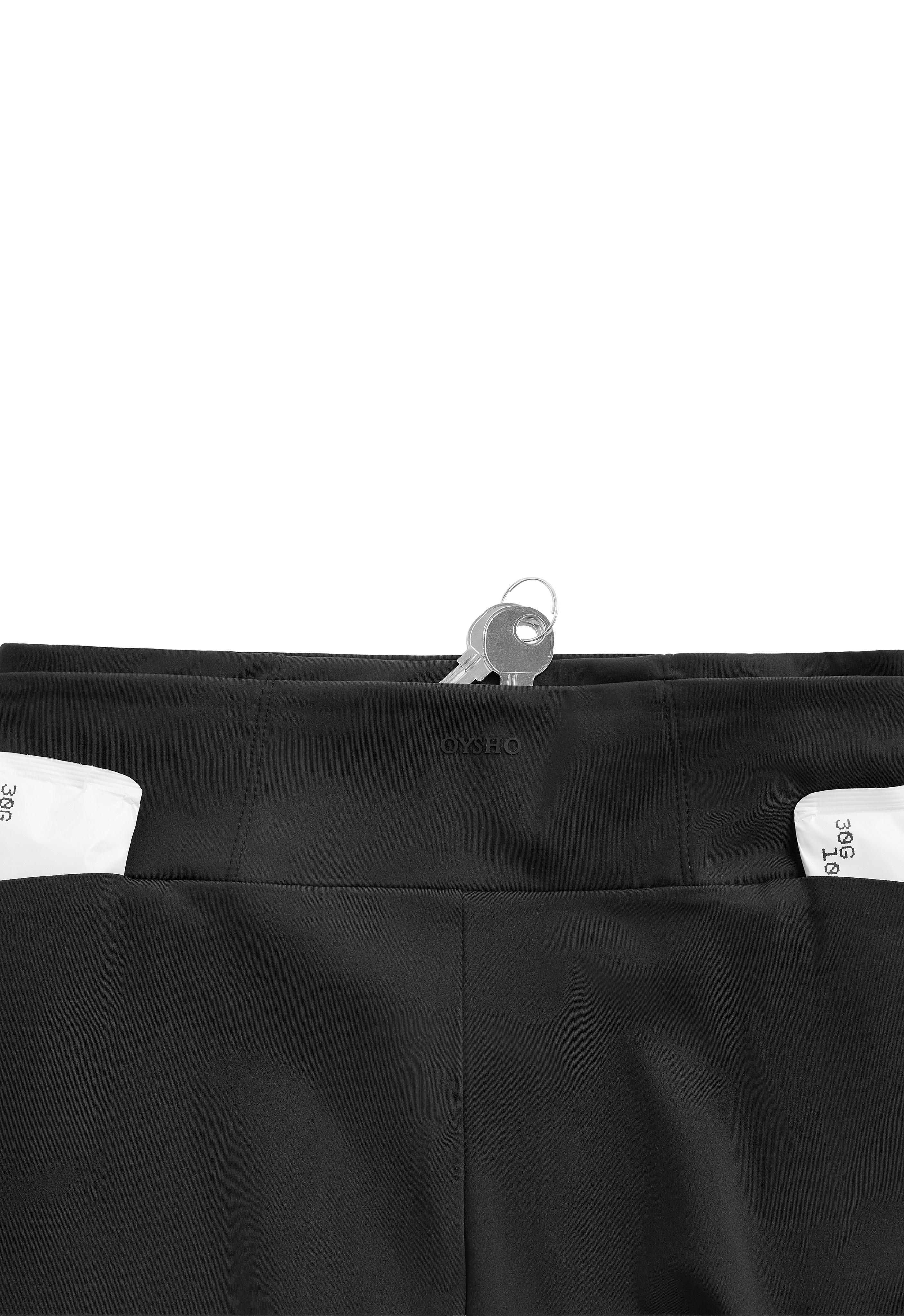 High-rise 15cm running cycle leggings — BLACK