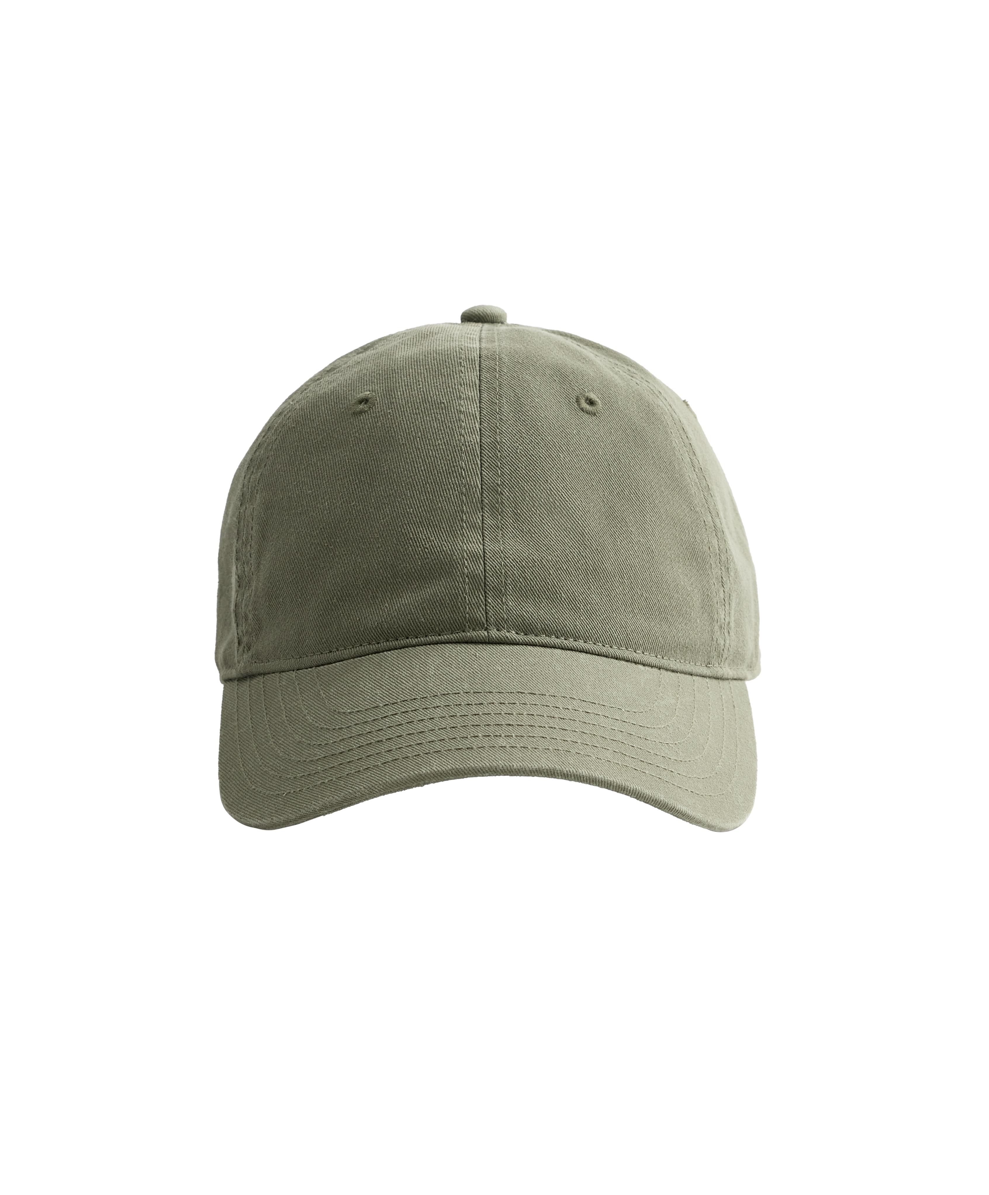 Washed-effect 100% cotton cap — KHAKI