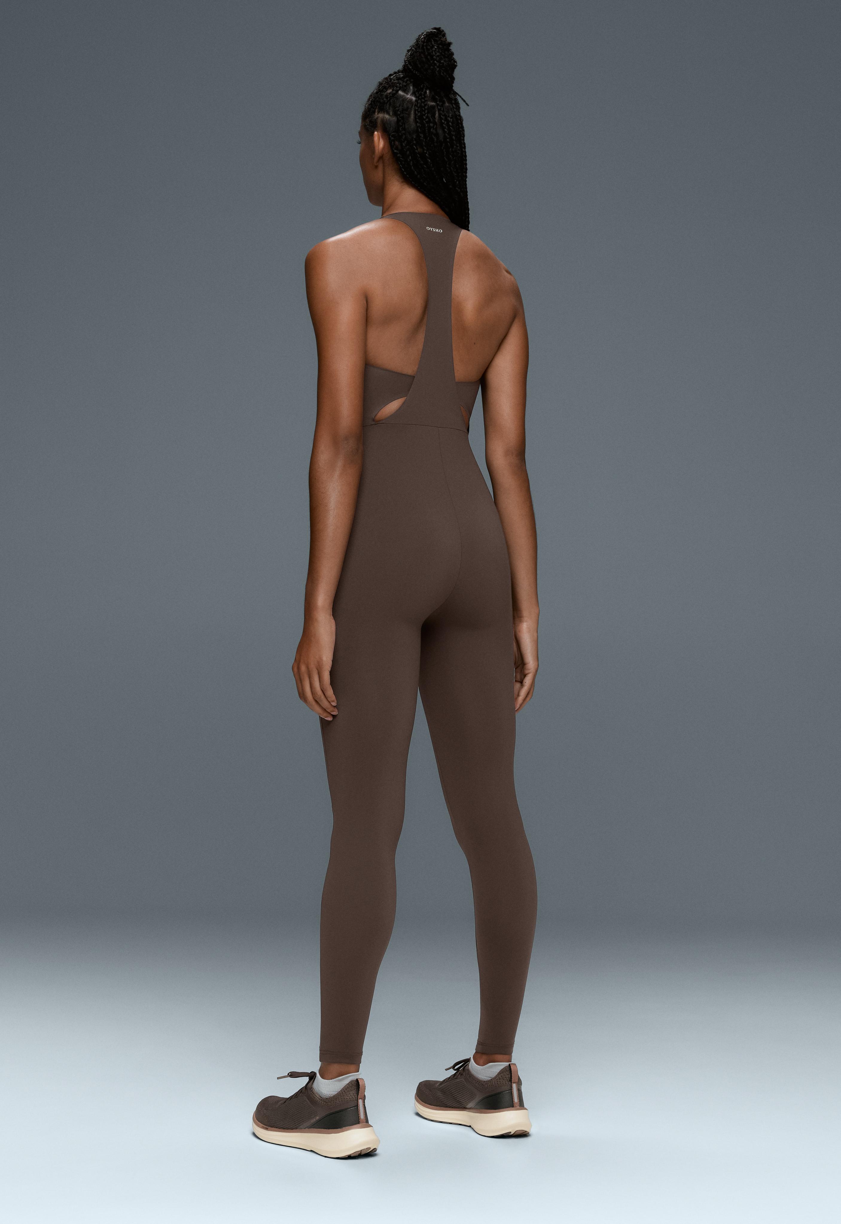 Long Compressive jumpsuit — BROWN