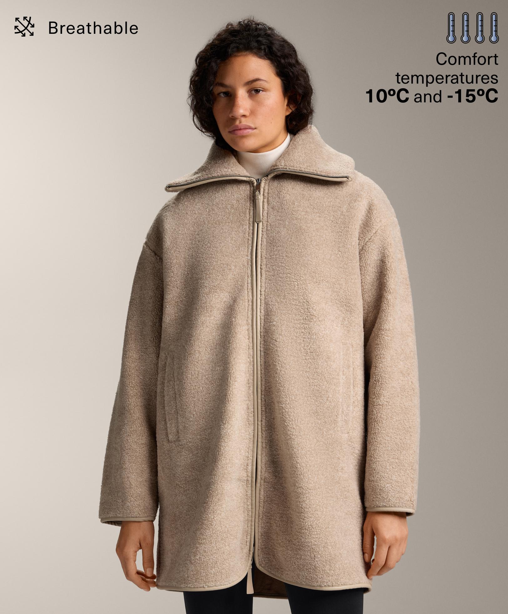 Long faux-shearling jacket Long faux-shearling jacket