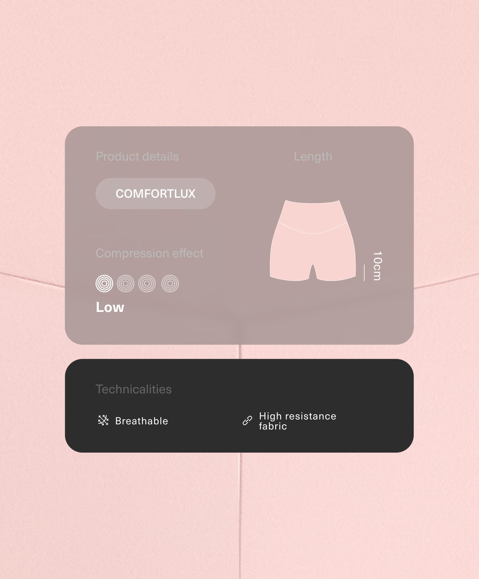 Comfortlux high-rise 10cm hot pants
