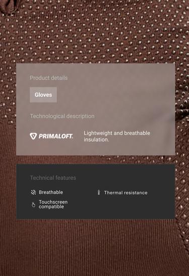 Primaloft® padded gloves — CHOCOLATE       2