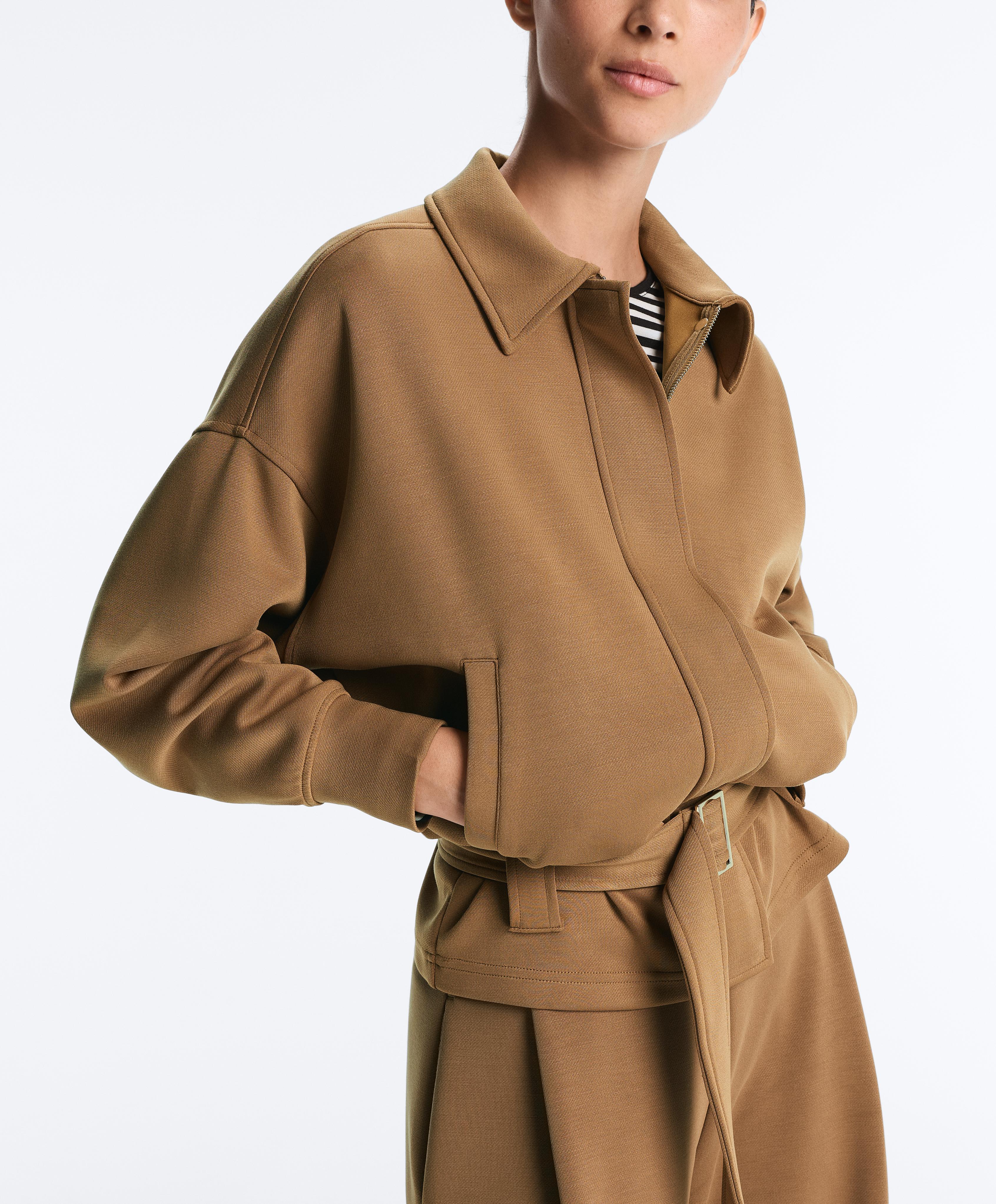 Twill Utility jacket with belt — COPPER