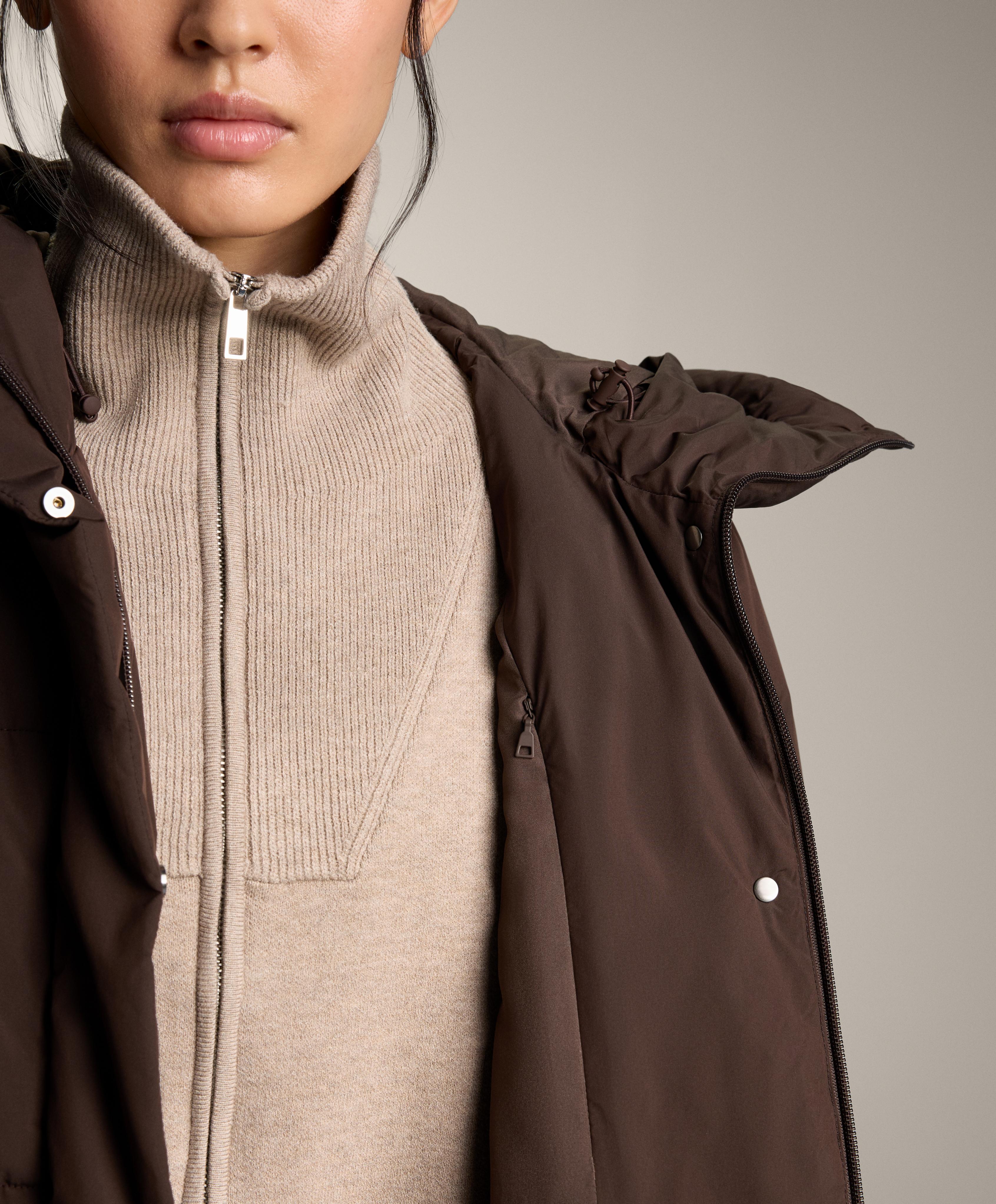 Primaloft® water-repellent padded jacket — DARK REDDISH‑BROWN