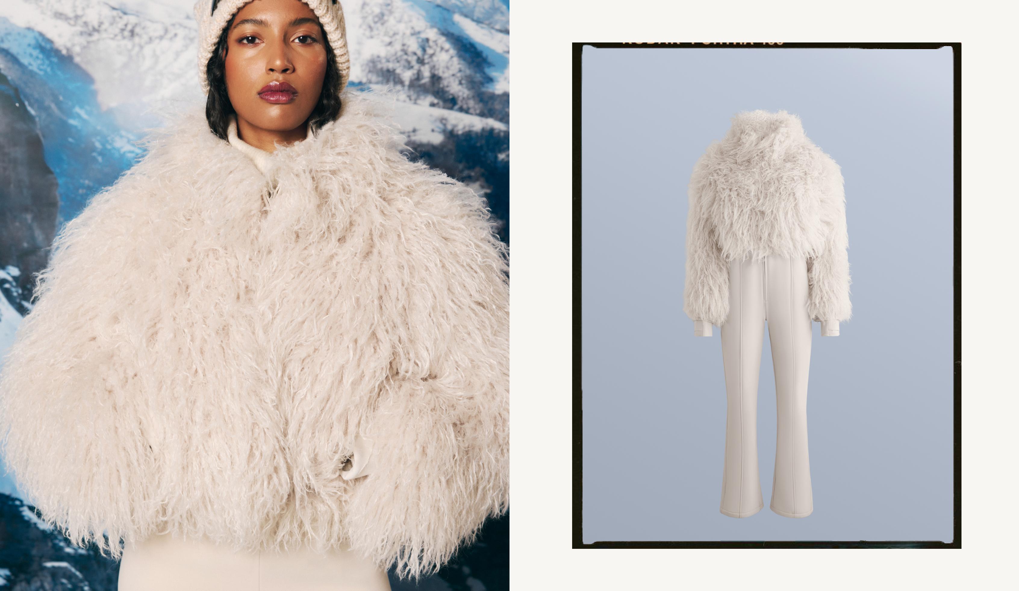 Water-resistant 2-in-1 removable flare stretch SKI jumpsuit — PALE MINK