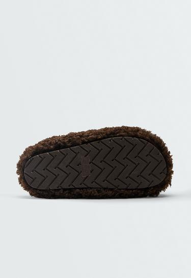Warm faux-shearling-effect clog — BROWN 4