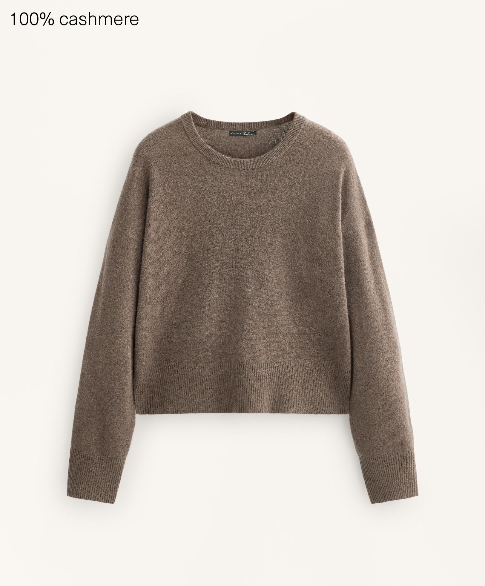 100% cashmere knit round-neck jumper
