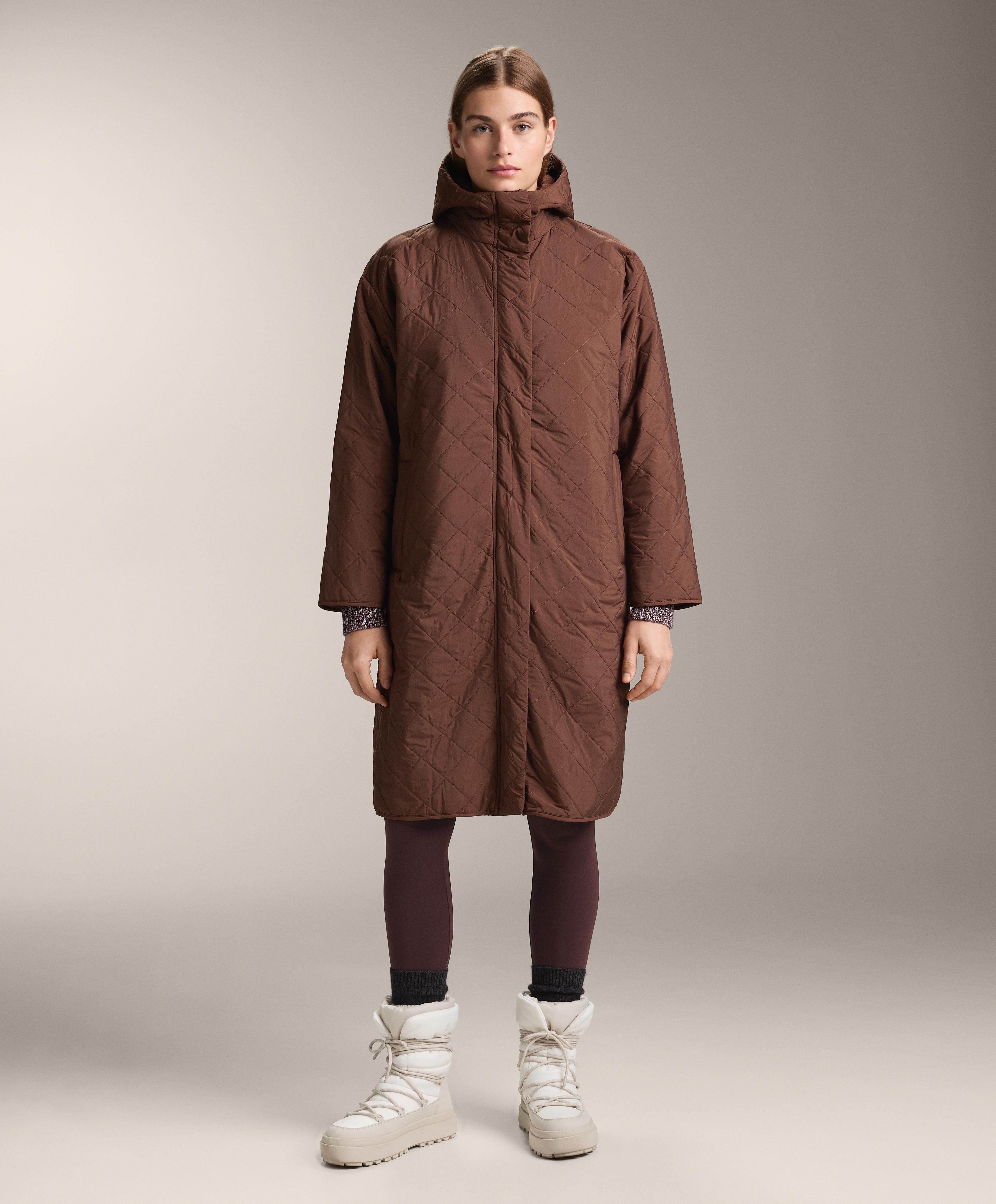 Long water-repellent FELLEX® AEROGEL padded jacket — RUST