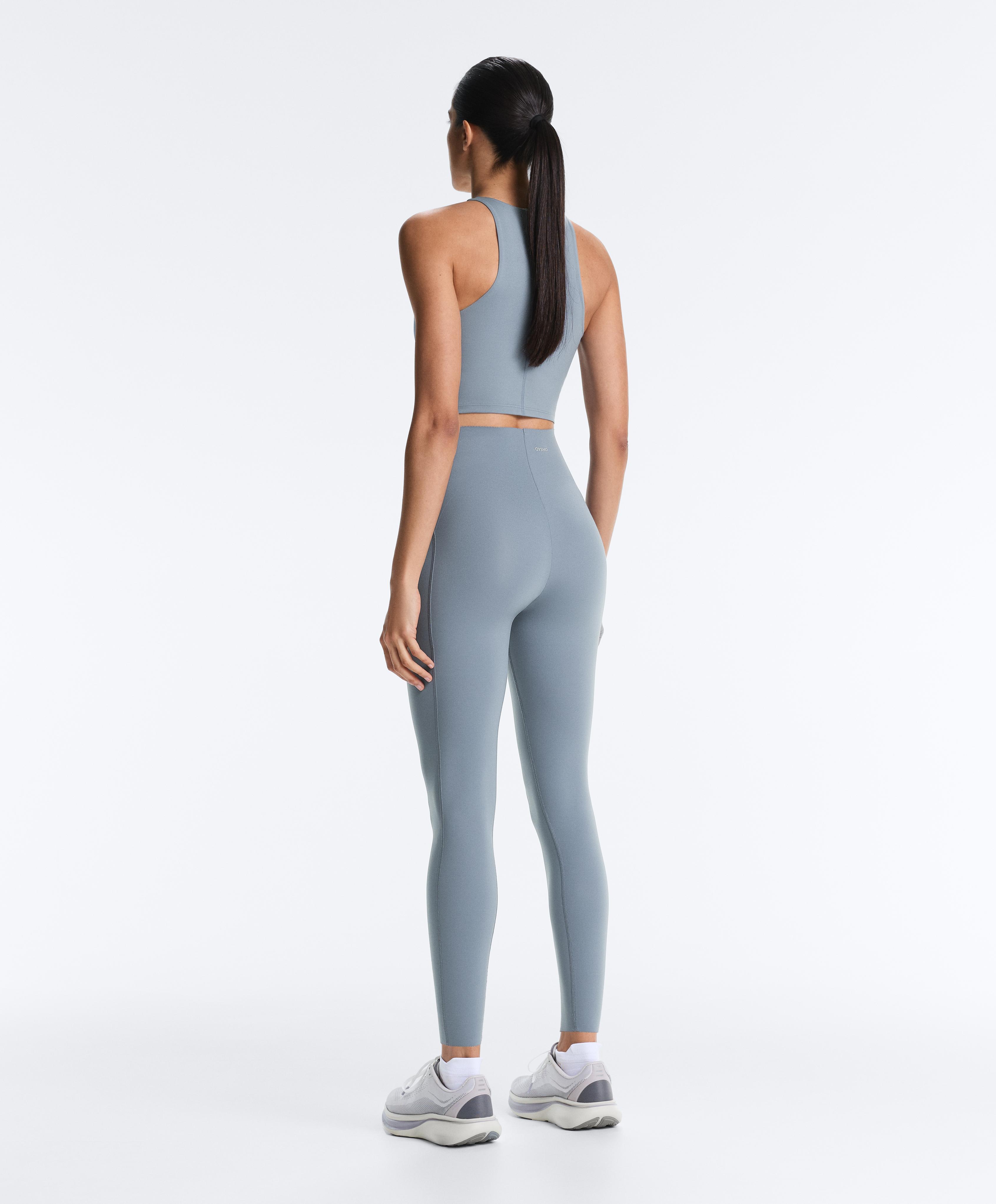 Compressive seam tank top — MID GREY-BLUE