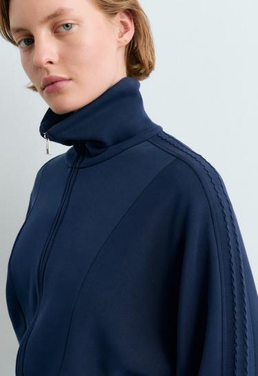 Soft-touch modal bomber jacket — NAVY BLUE 4