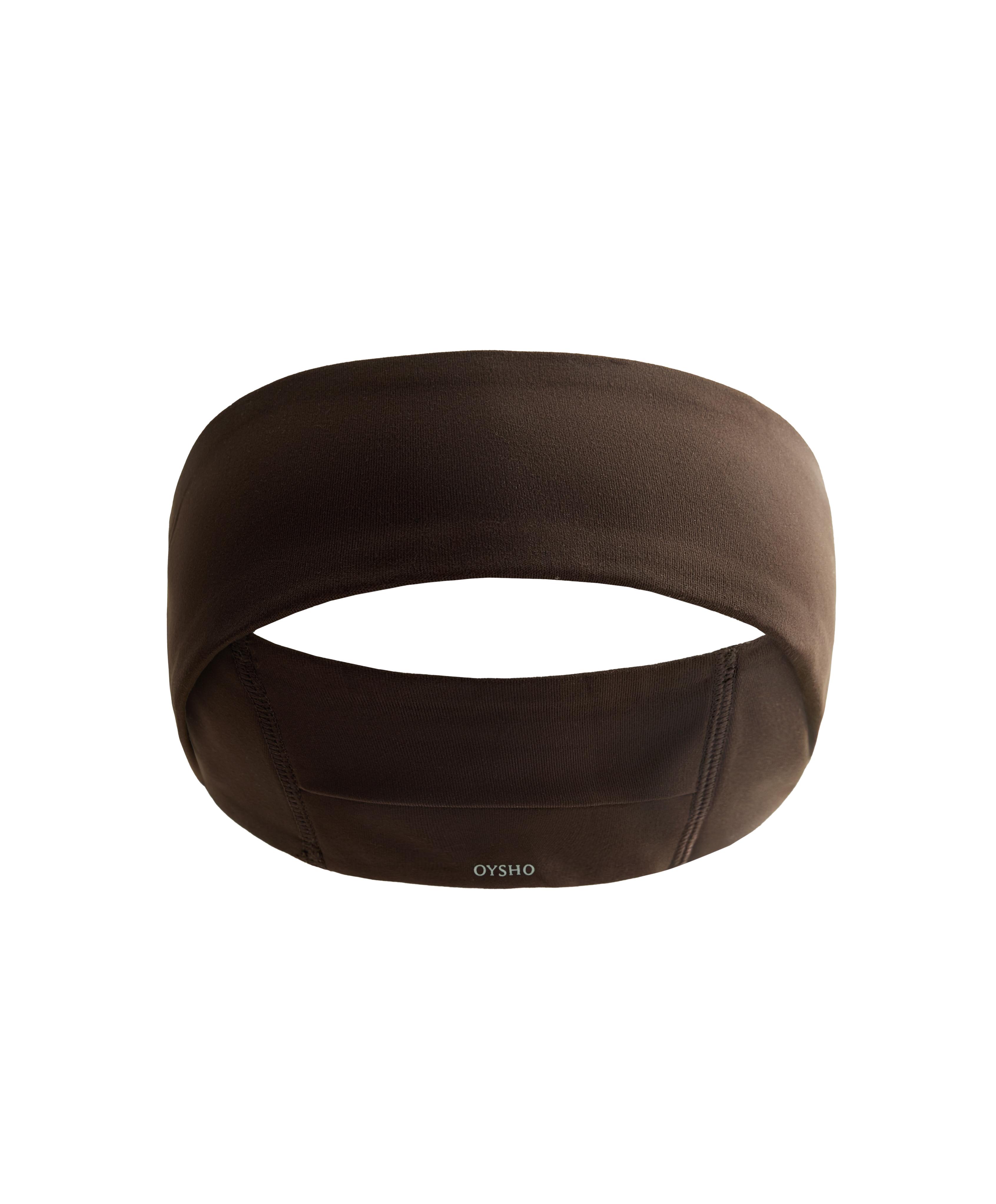 7cm reflective adjustable sports headband — DARK BROWN