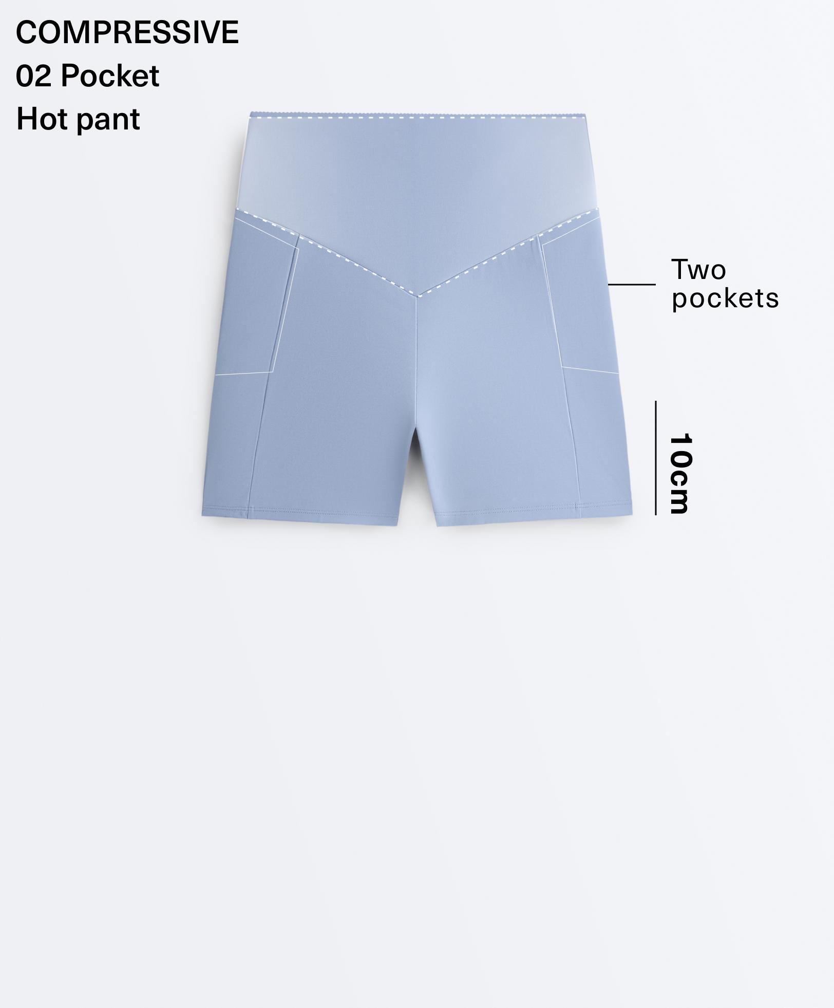 Hot pants high rise Compressive pocket 10 cm Hot pants high rise Compressive pocket 10 cm