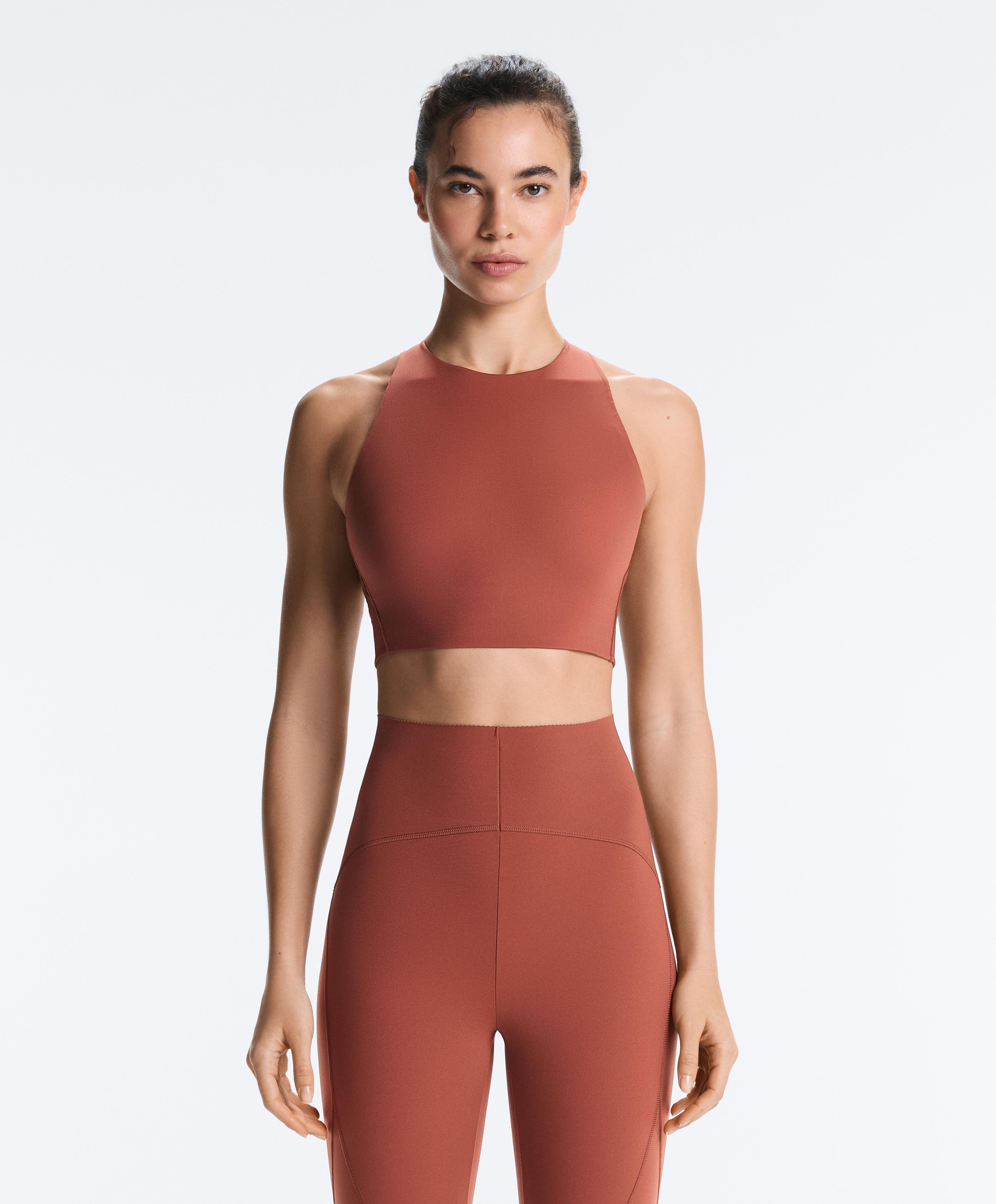 Light Touch crossover back tank top — WASHED TERRACOTTA