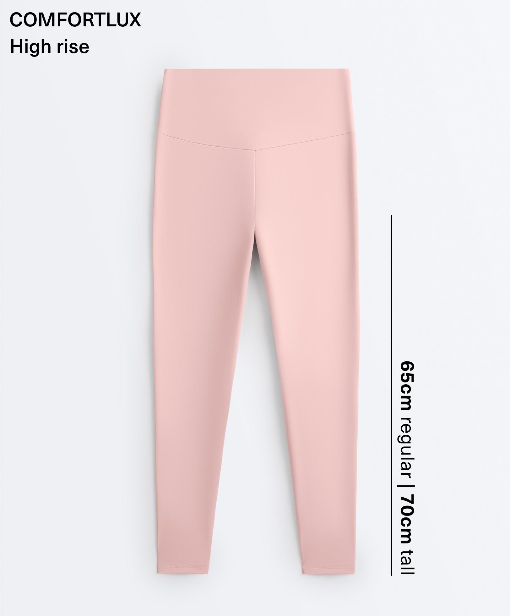 Comfortlux high-waisted ankle-length leggings — NUDE PINK