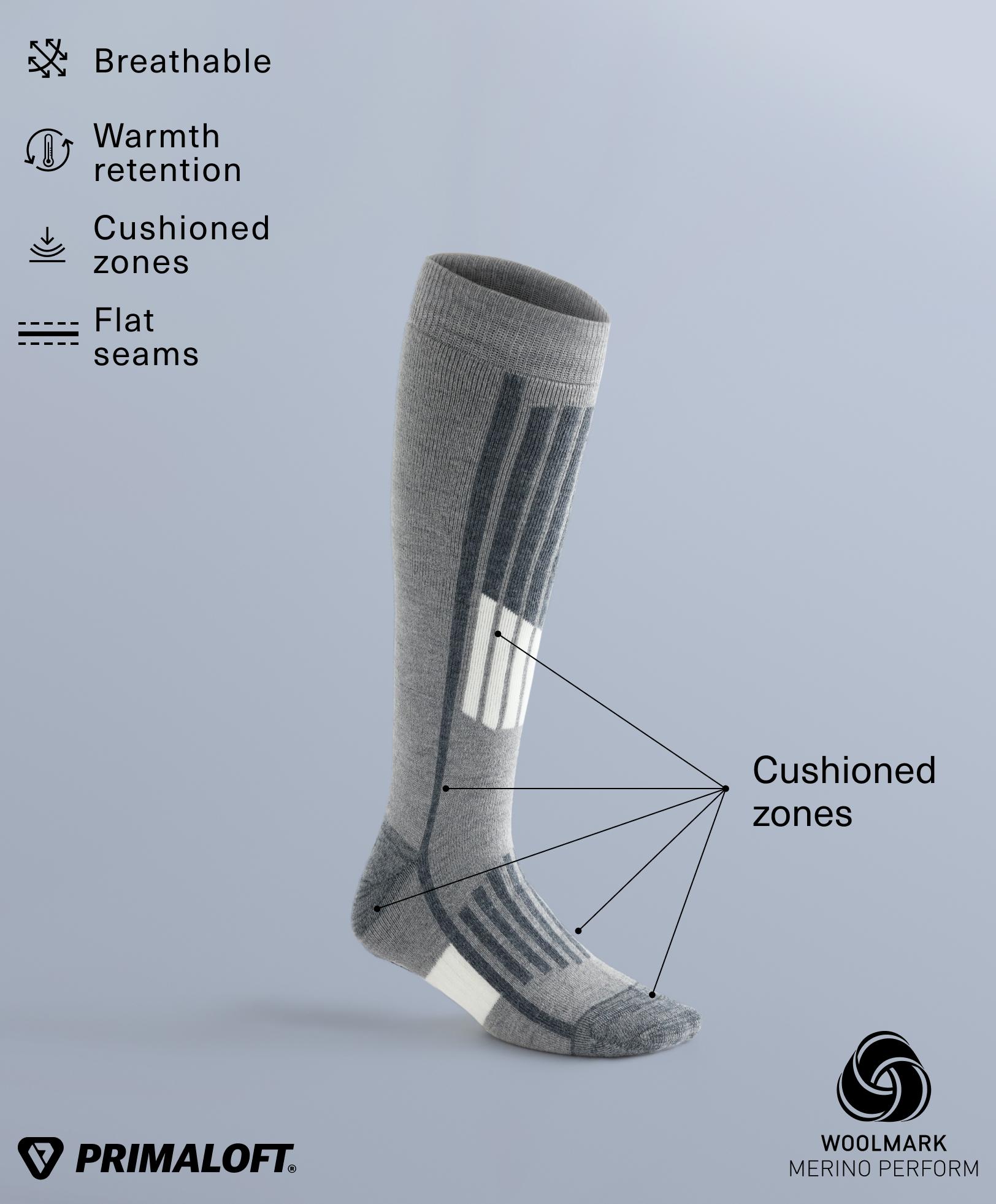 Ψηλή κάλτσα ski με νήμα Primaloft® και μείγμα μαλλιού WOOLMARK® Ψηλή κάλτσα ski με νήμα Primaloft® και μείγμα μαλλιού WOOLMARK®