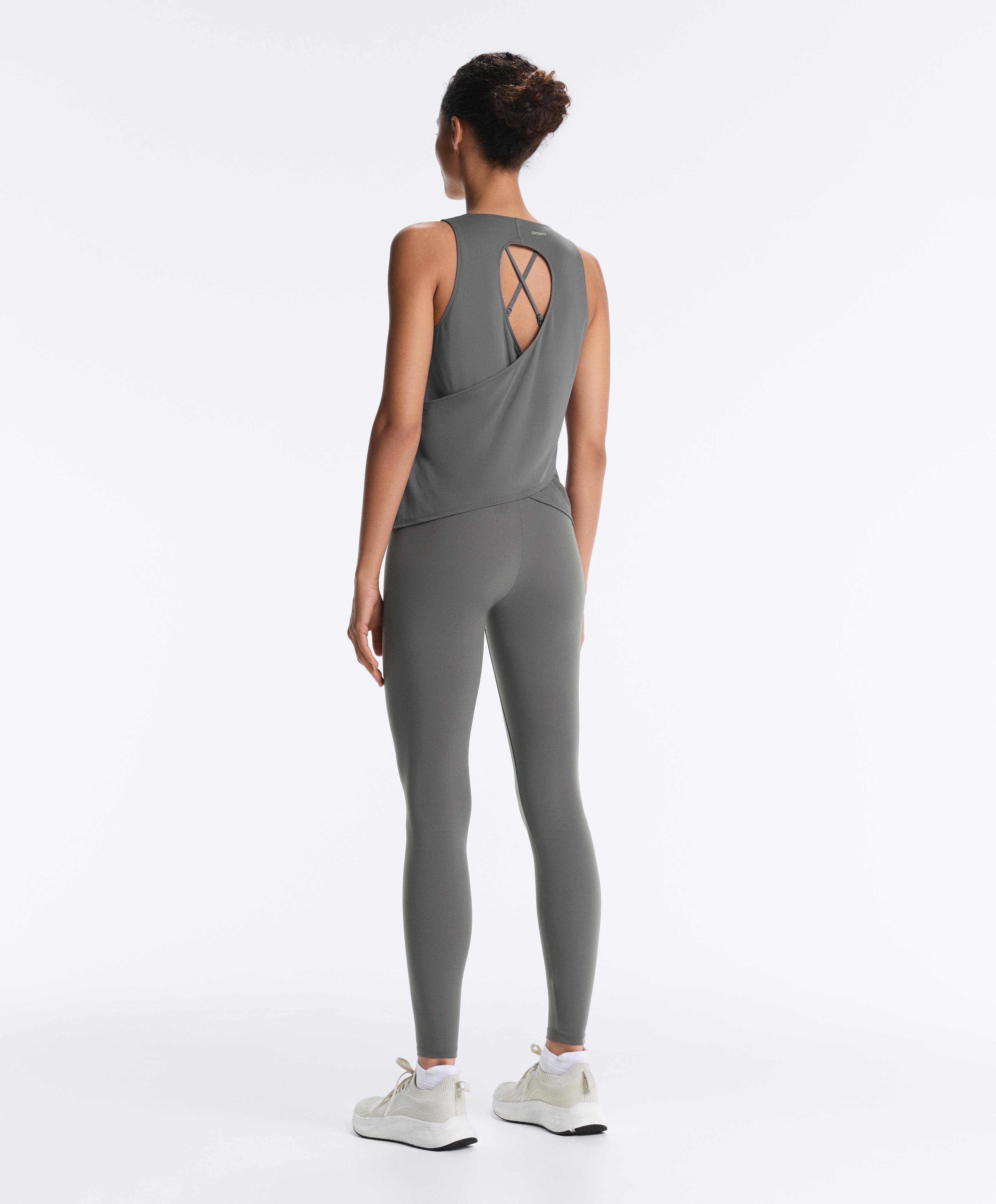 Comfortlux cross-back T-shirt — MID GREY