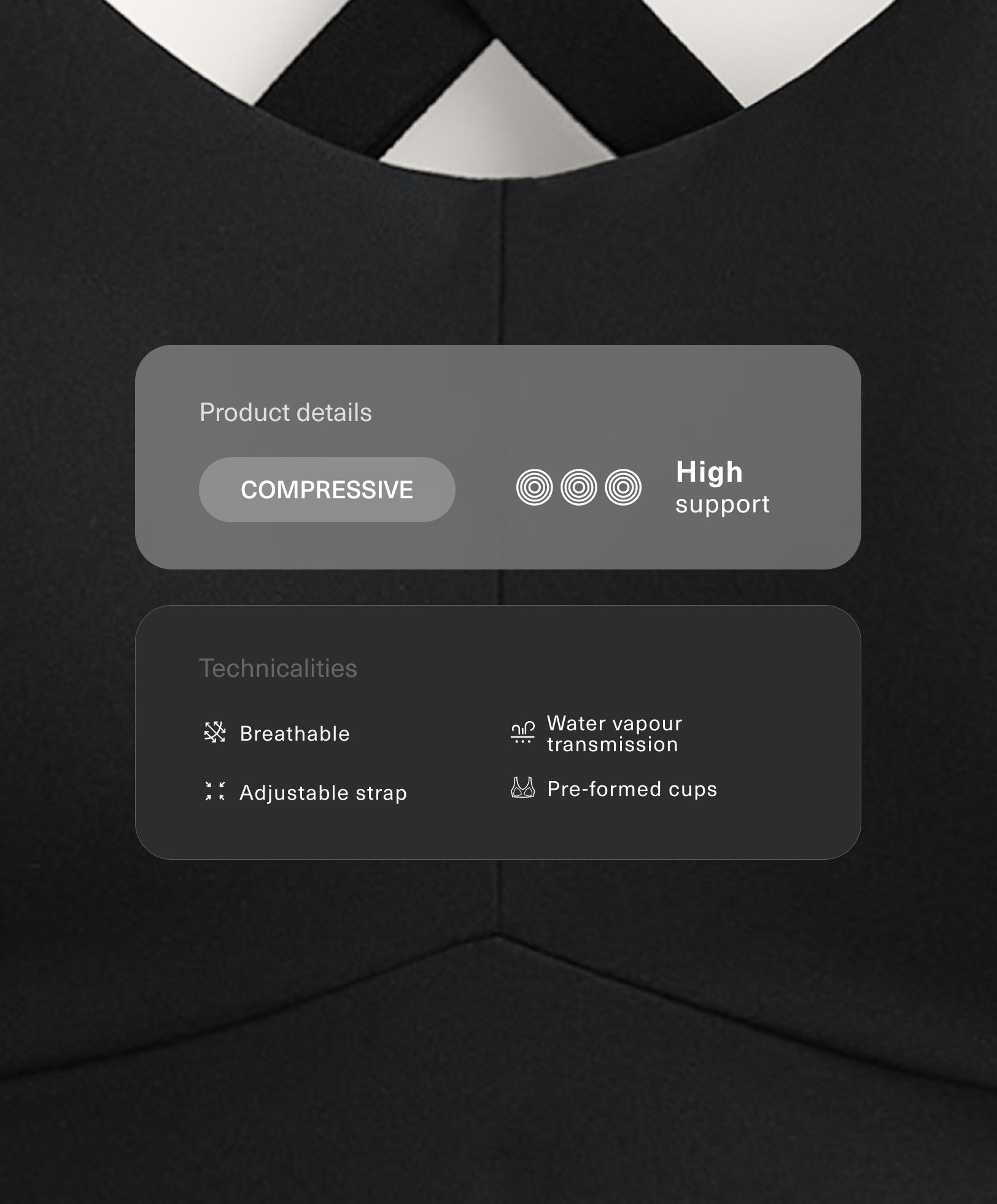 Brassière sport Compressive à fort maintien - Soldes Brassière sport Compressive à fort maintien - Soldes