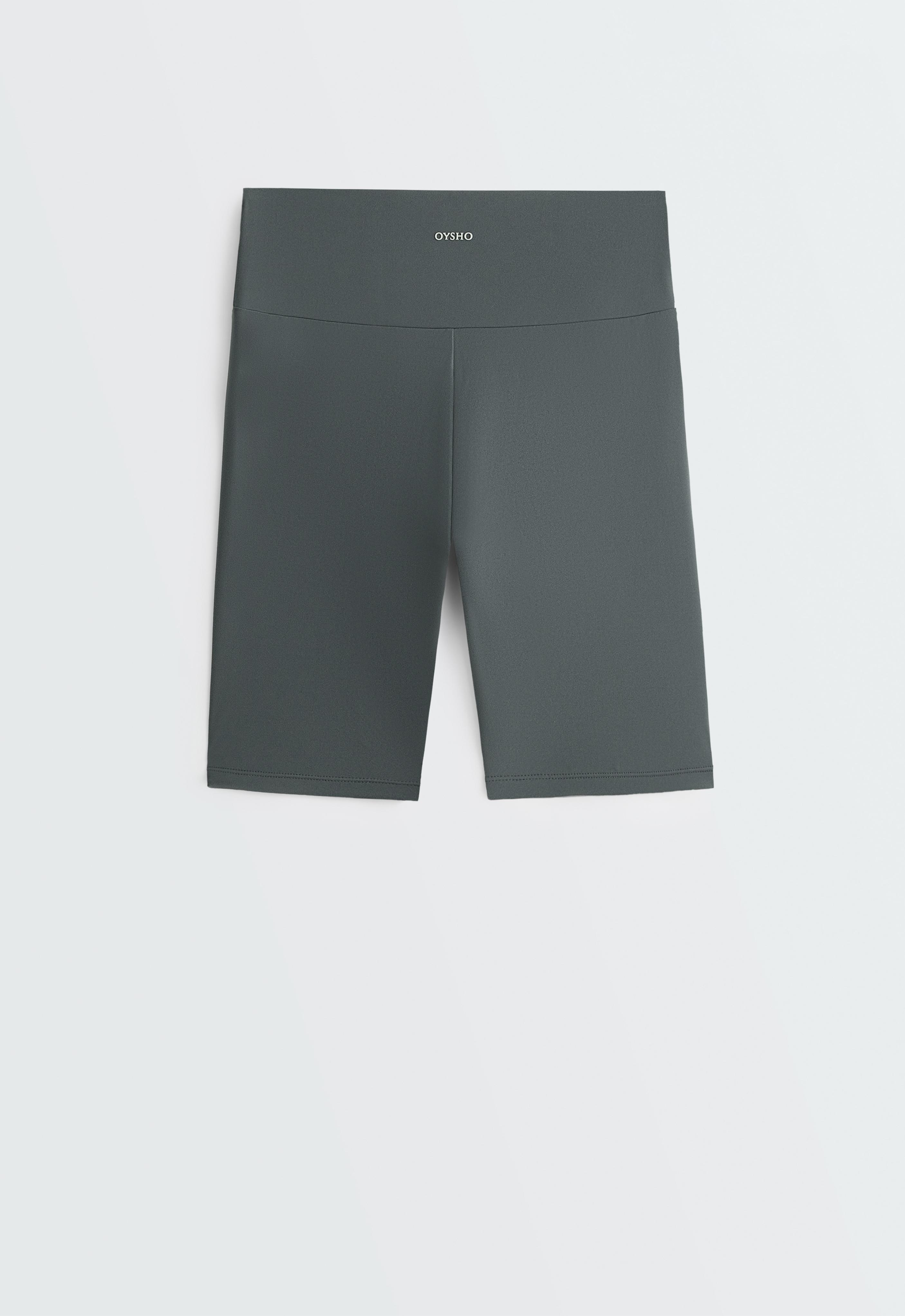 Comfortlux high-rise 20cm biker leggings — STEEL GREY