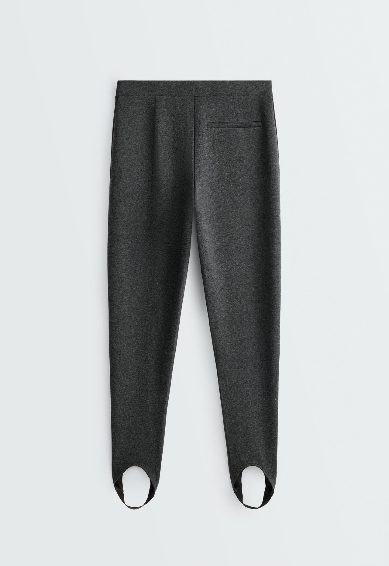 Slim-fit stirrup trousers with cotton — DARK GREY