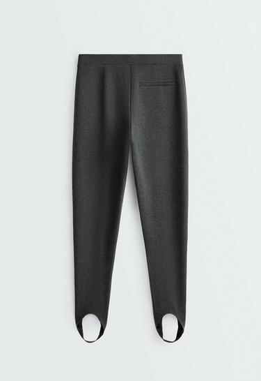 Slim-fit stirrup trousers with cotton — DARK GREY 7