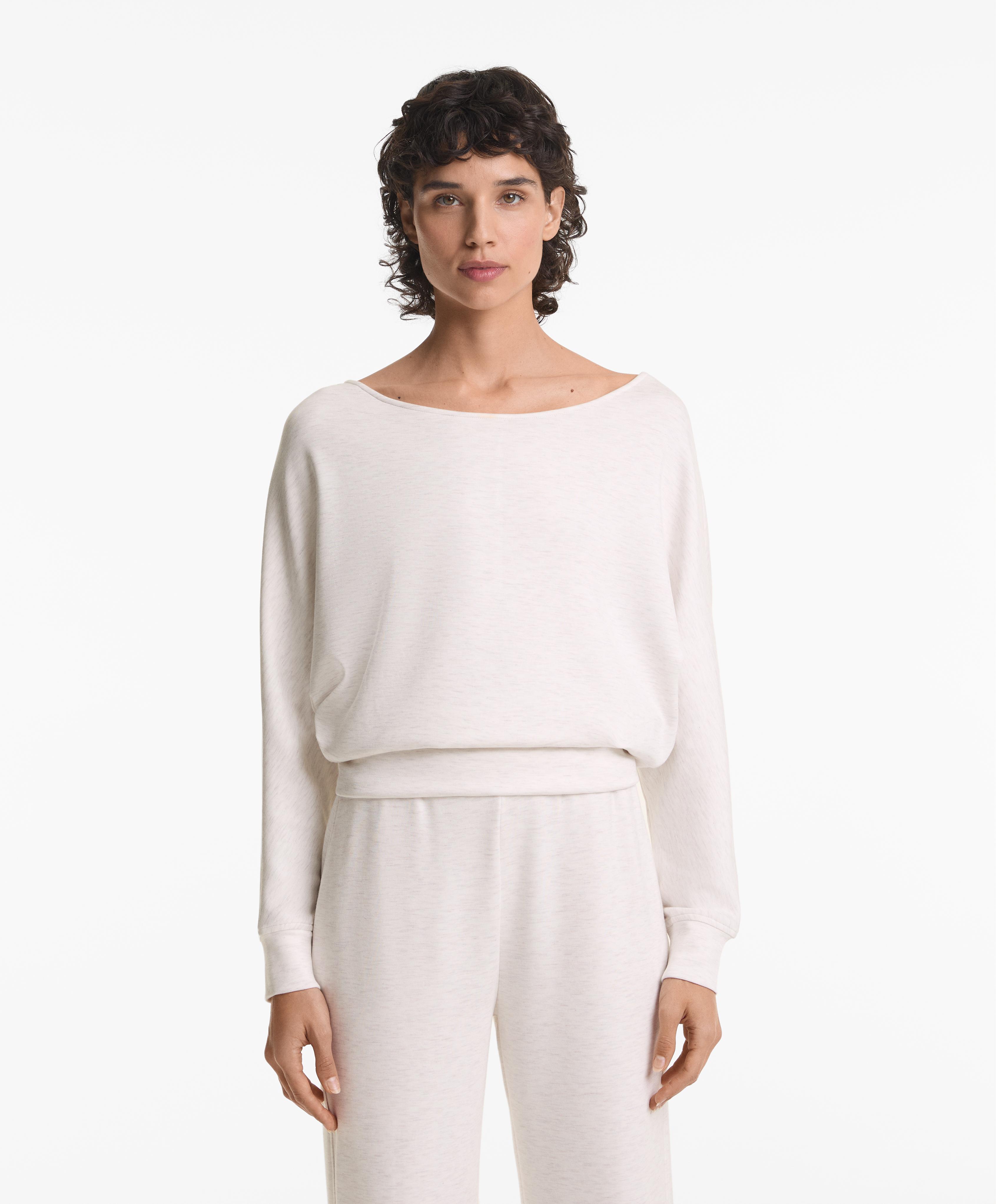 Sweat-shirt col bateau avec modal Sweat-shirt col bateau avec modal