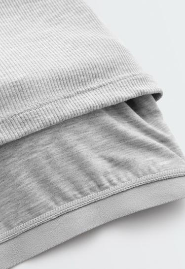 Long modal blend rib tank top — GREY MELANGE 8
