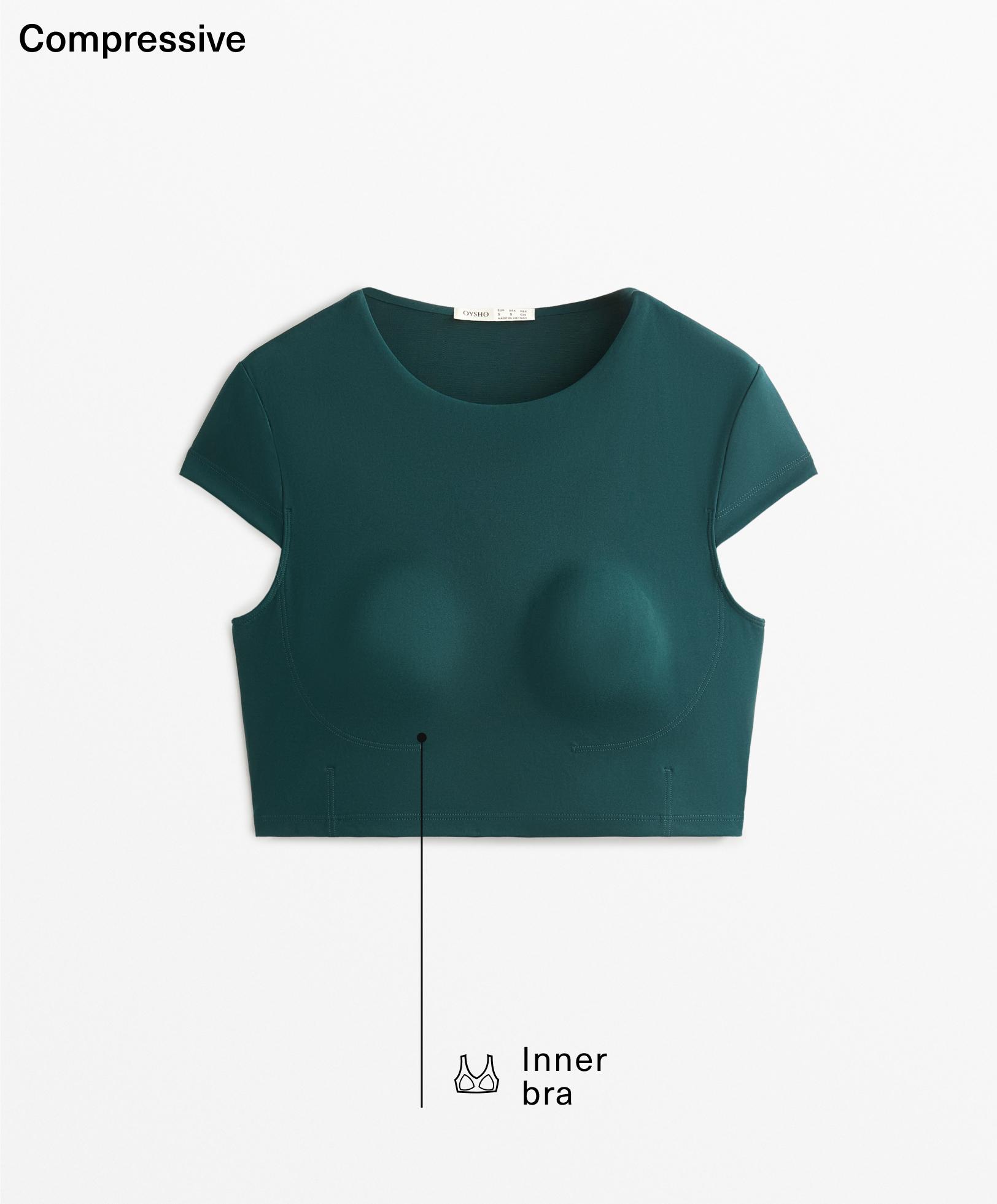 Compressive short-sleeved tank top