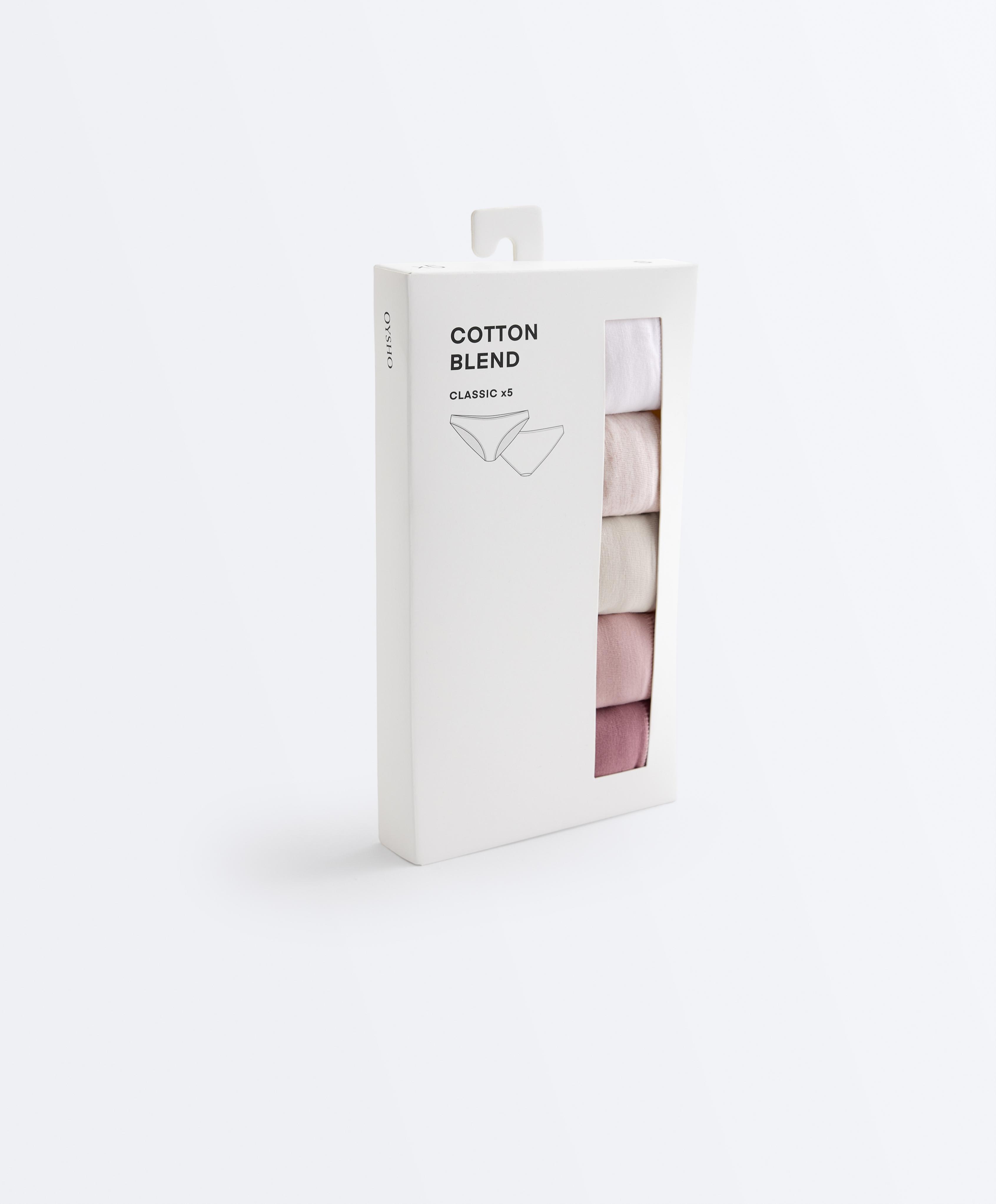 5 cotton blend classic briefs — PASTEL PINK