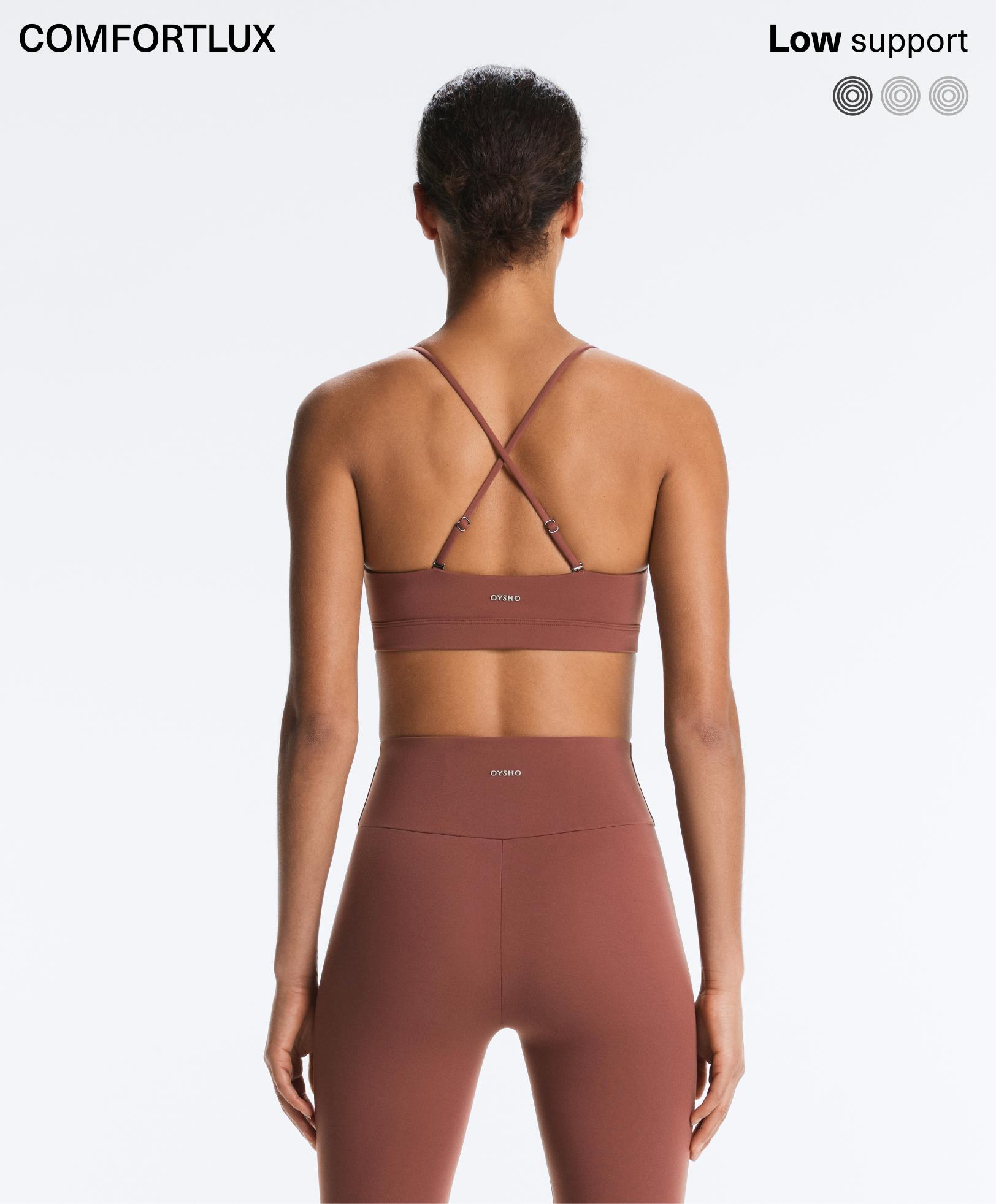 Brassière de sport Comfortlux bretelles croisées faible maintien Brassière de sport Comfortlux bretelles croisées faible maintien