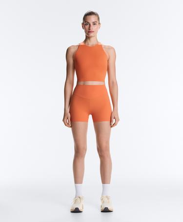 Comfortlux strap tank top with cups — WASHED ORANGE 3