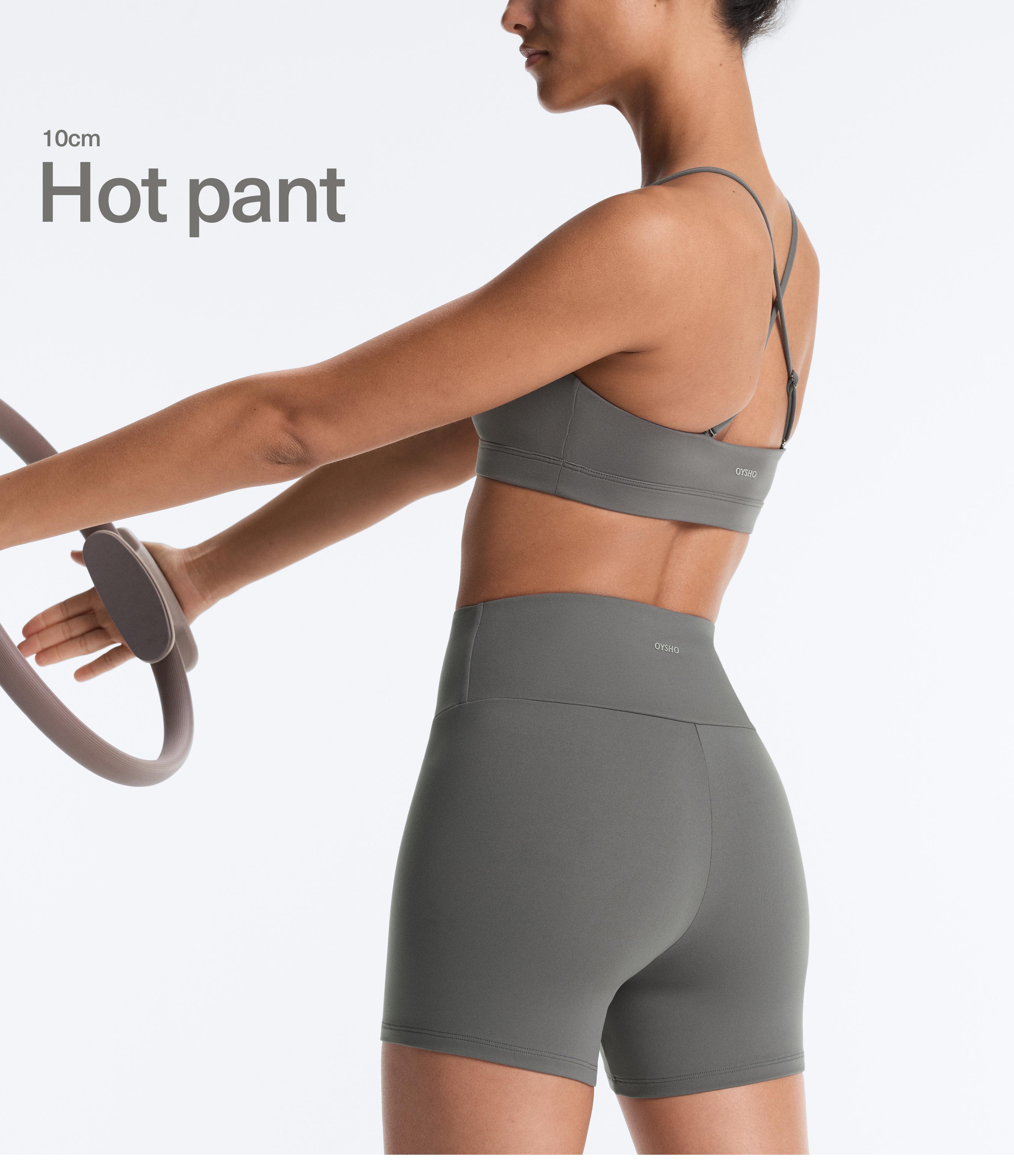 Comfortlux high-waisted 10cm hot pants — MID GREY