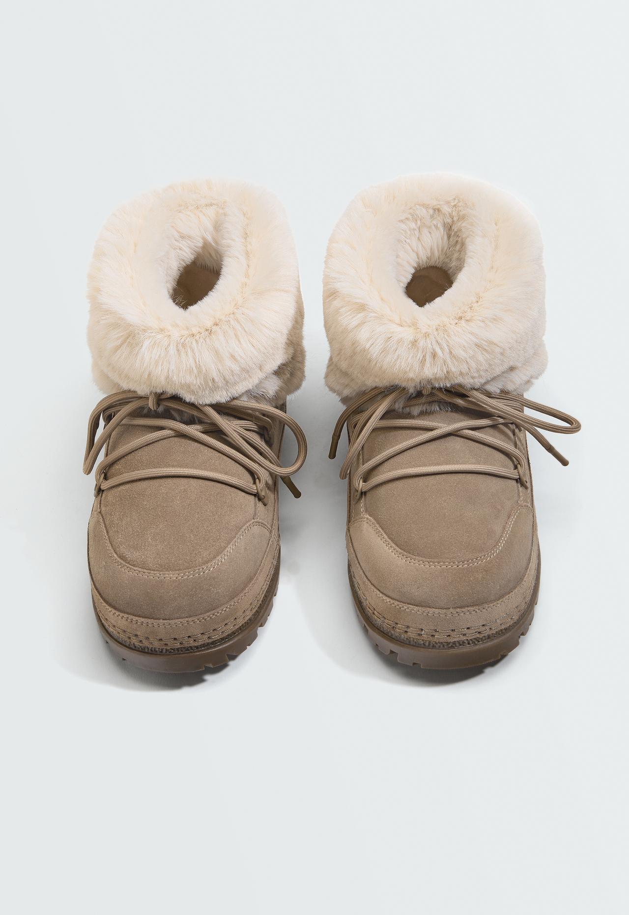 Technical suede lace-up boot — MINK